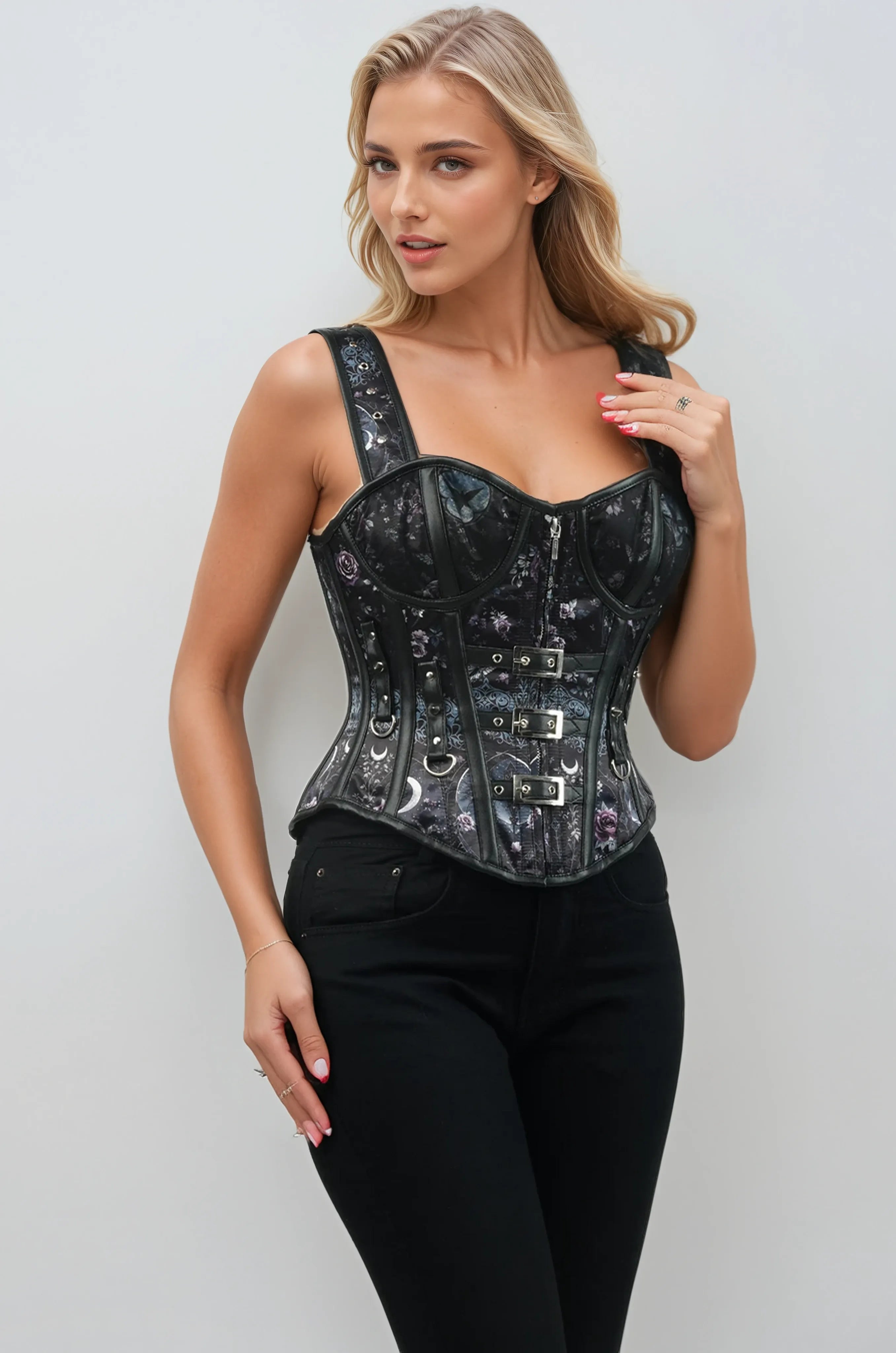 Breina Celestial and Gothic Floral Corset