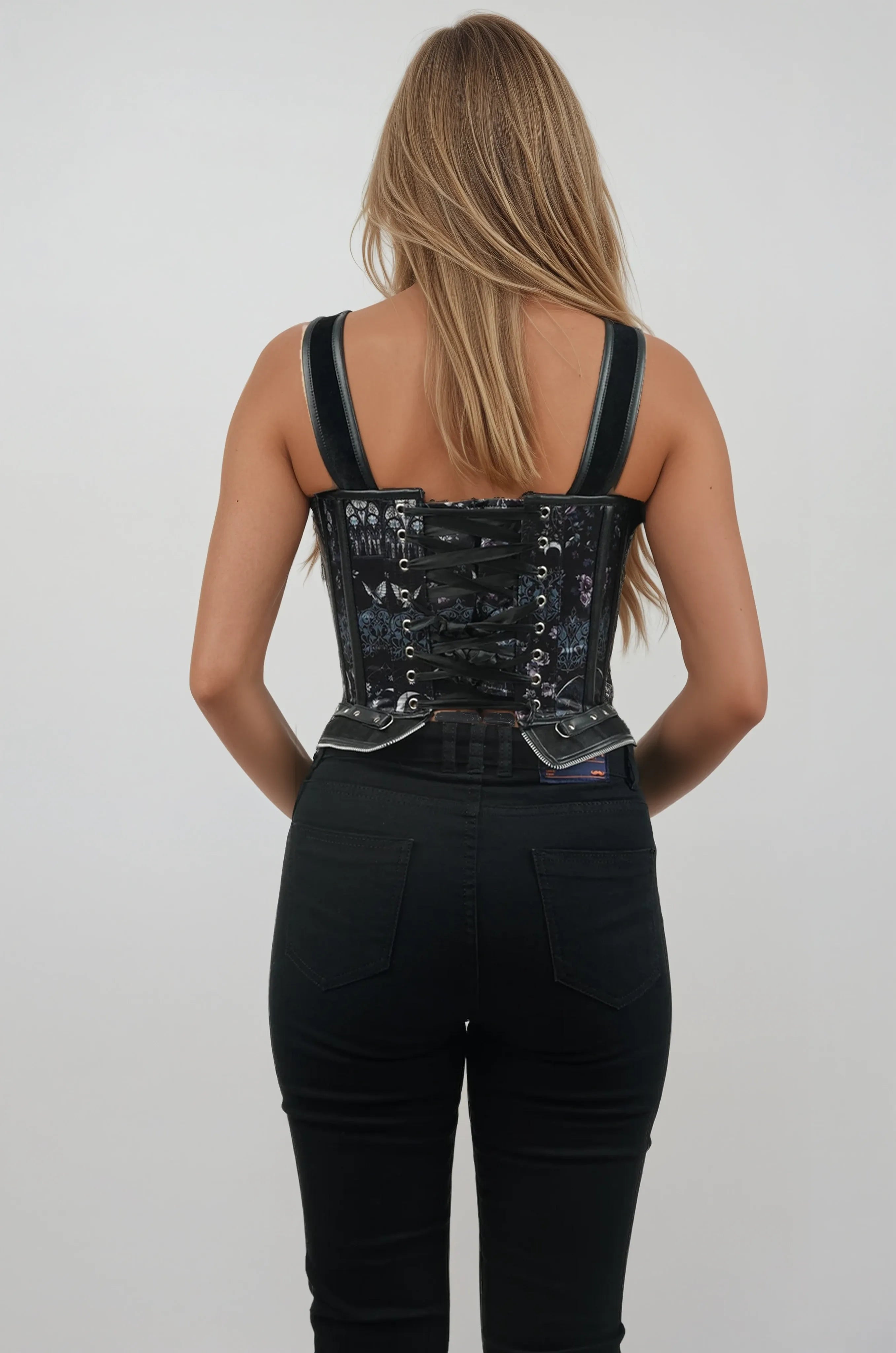 Gentry Gothic Inspired Half Moon & Butterfly Corset
