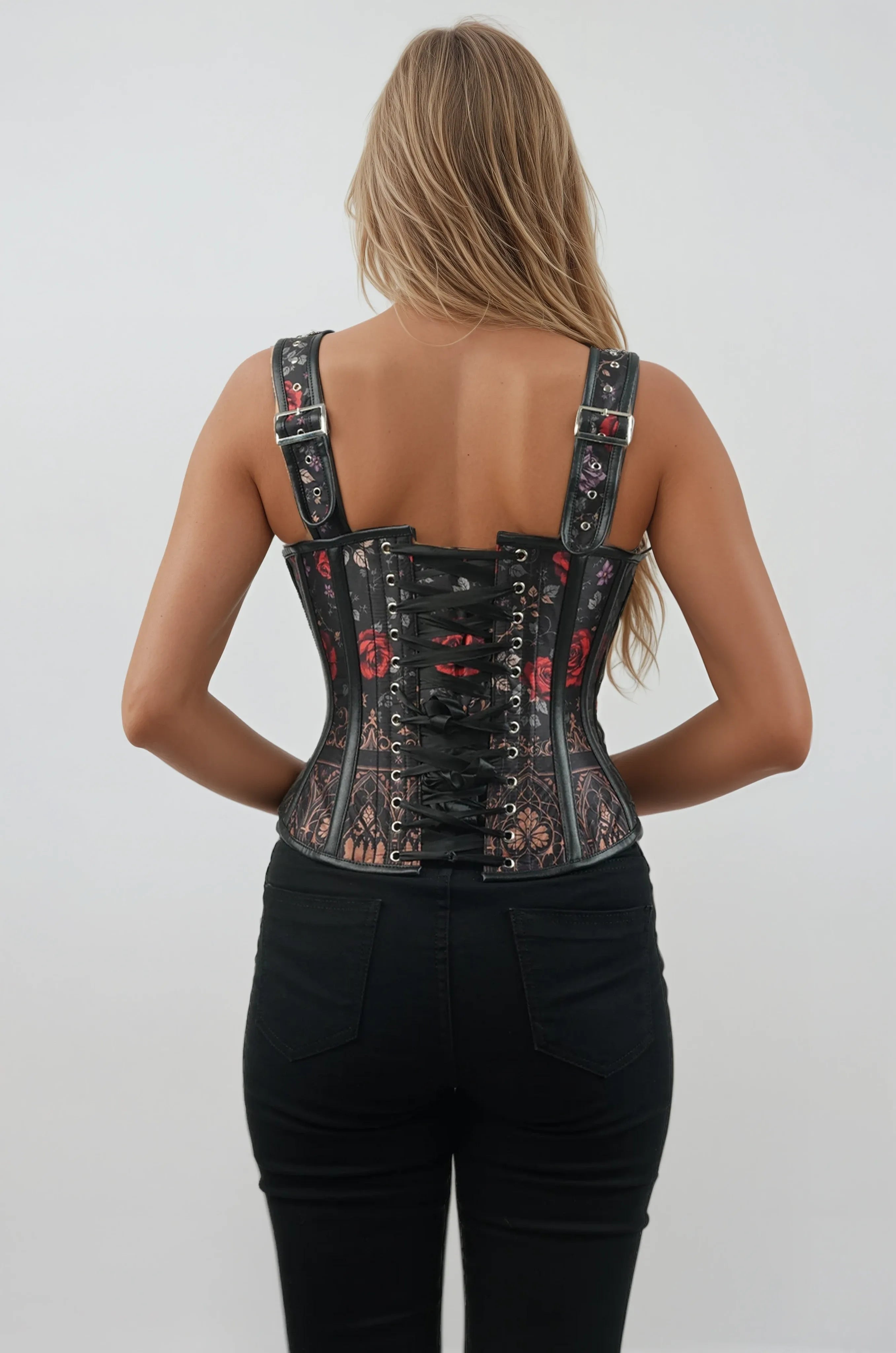 Janielle Blooming Red Rose Corset