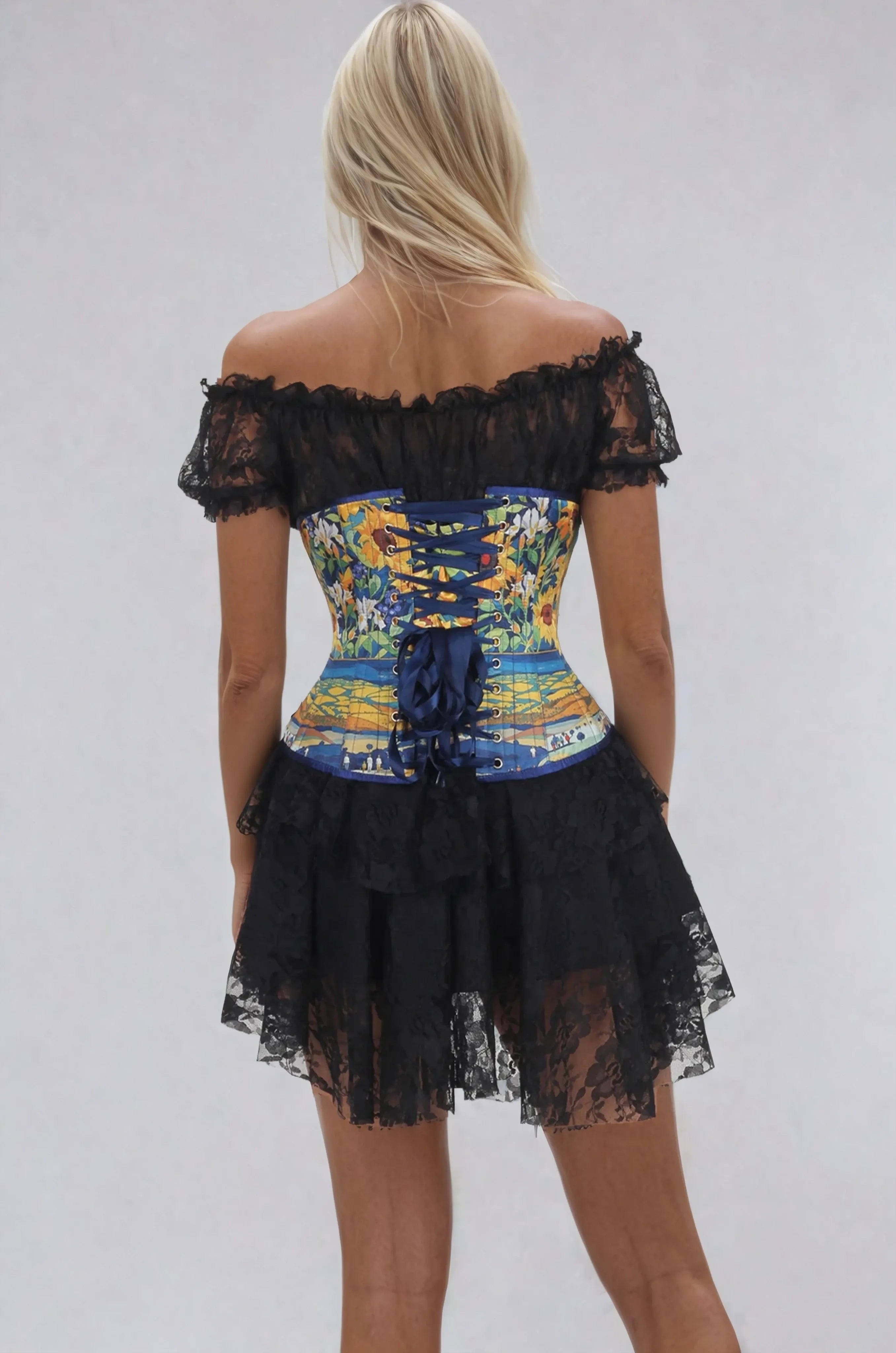 Pansie Starry Garden Scroll Underbust Corset