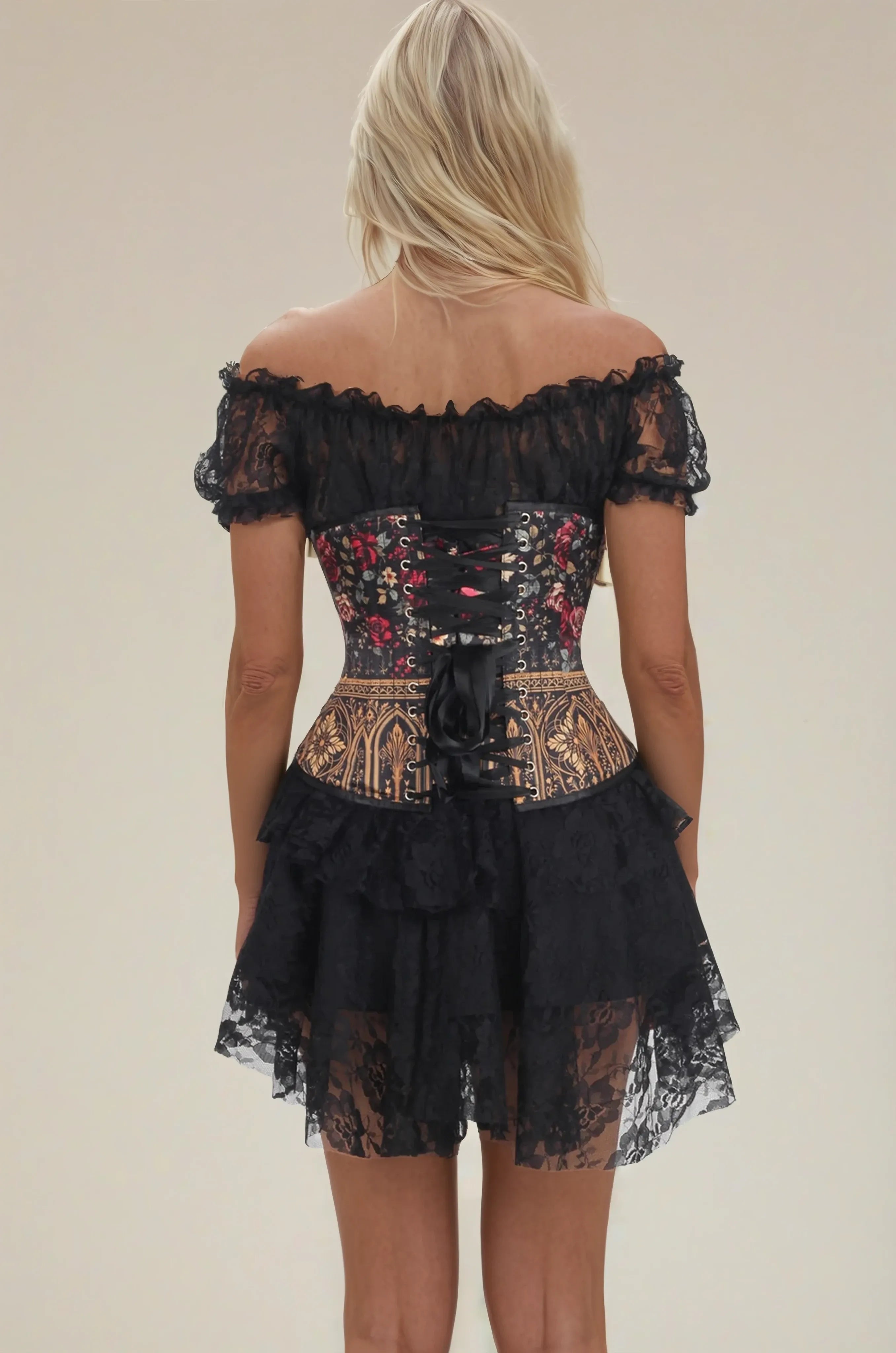 Harleen Midnight Cathedral Bloom Corset