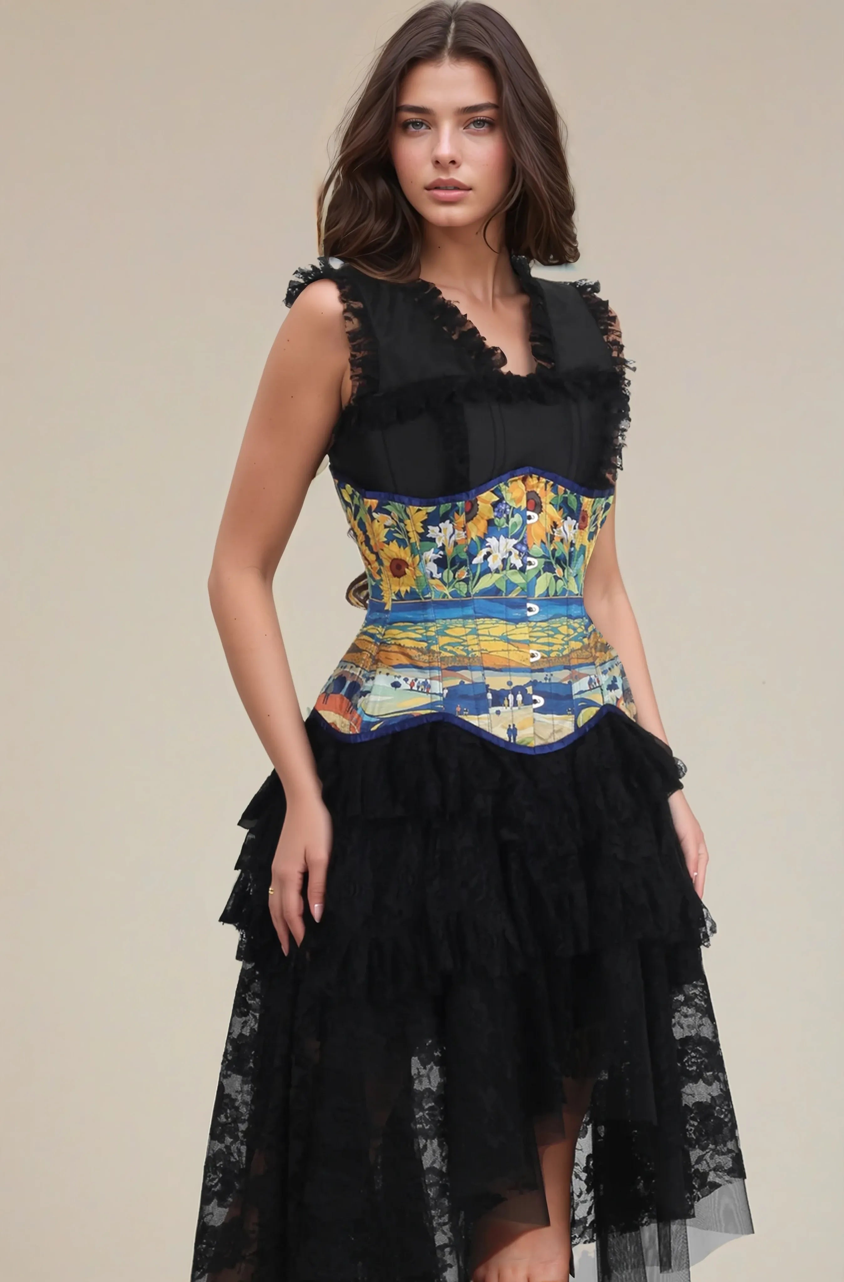 Chelsey Starry Garden Scroll Corset