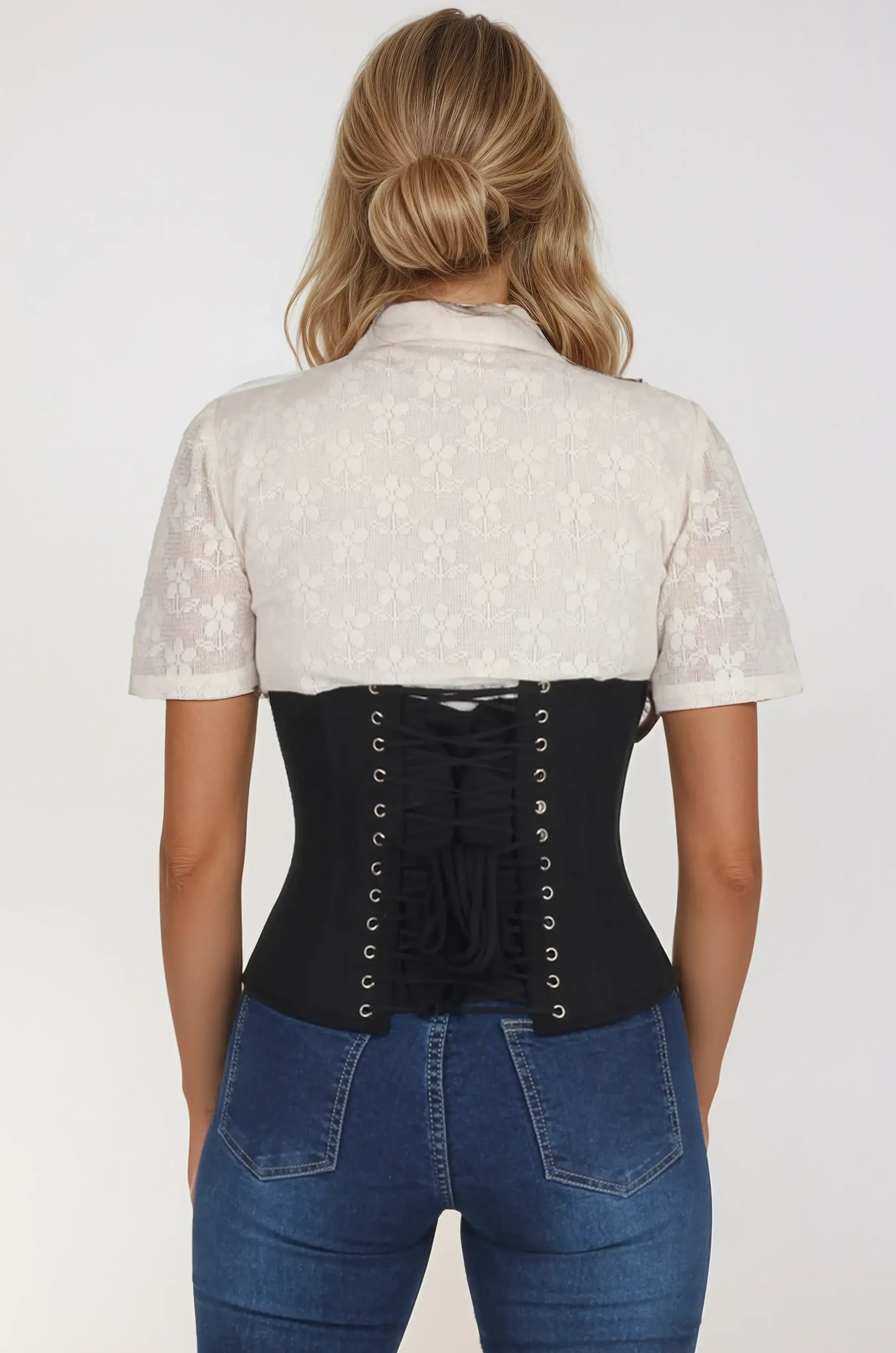 Kaylynne Black Cotton Underbust Corset