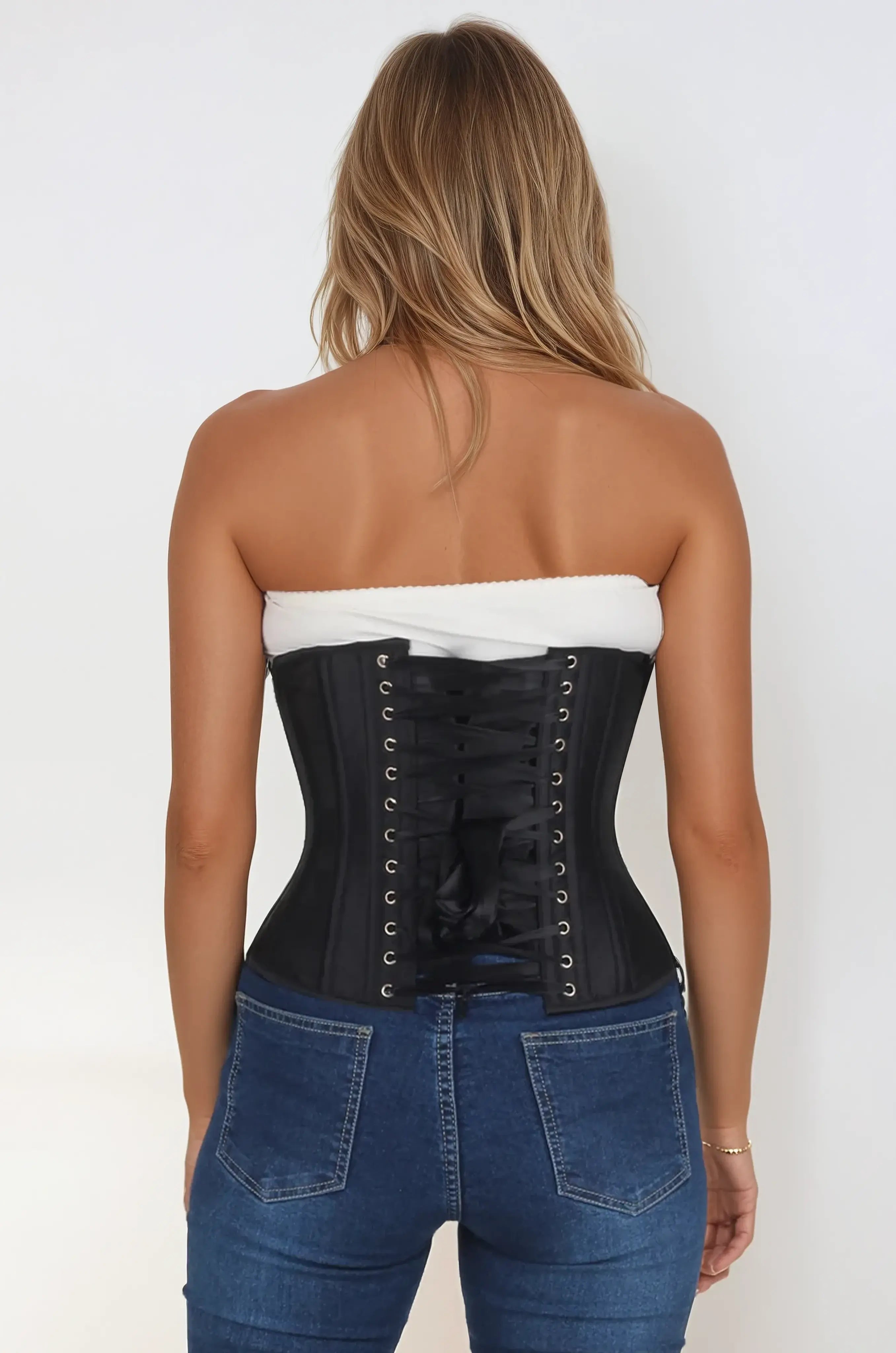 Hailley Black Mesh Underbust Corset