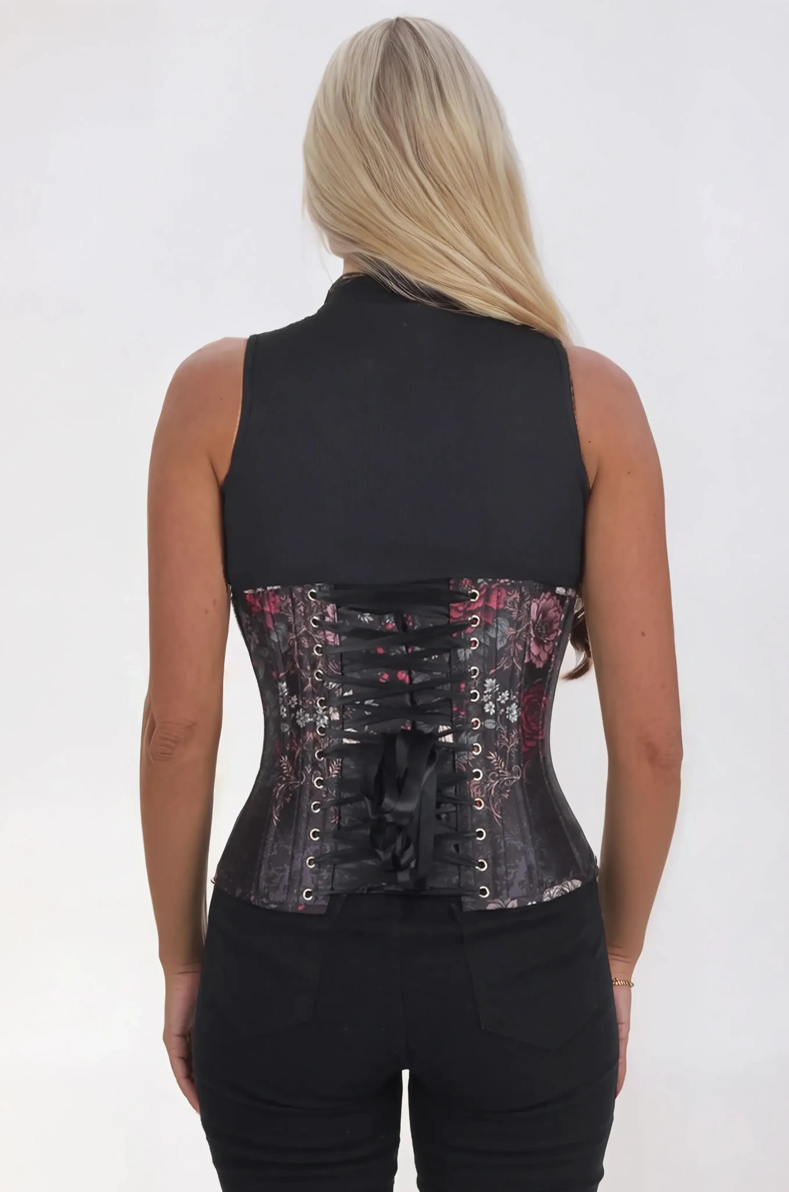 Shannell Dark Floral Underbust Corset