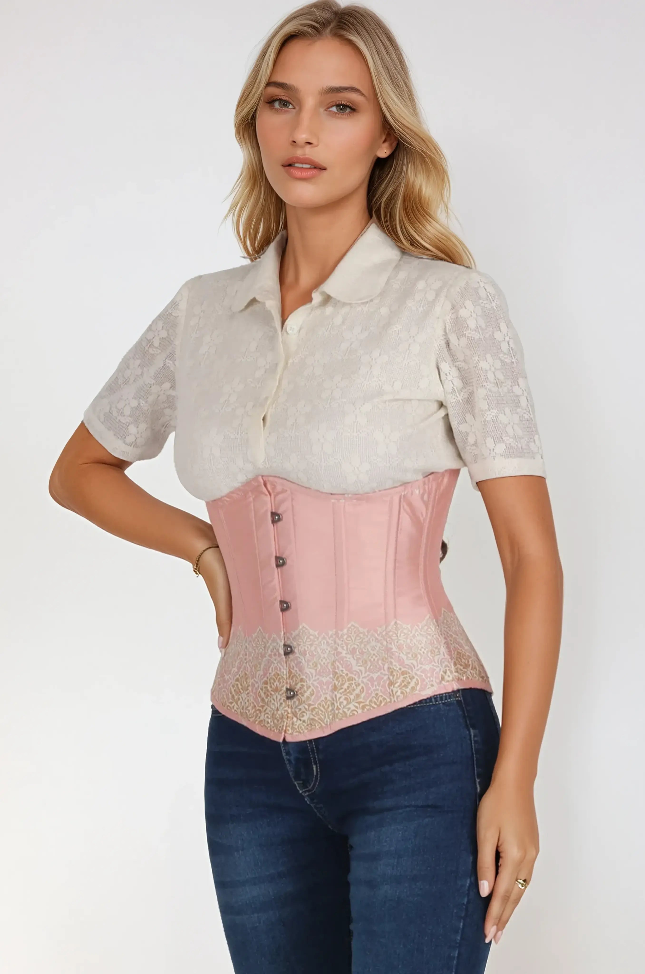 Ashlan Blush Pink Underbust Corset