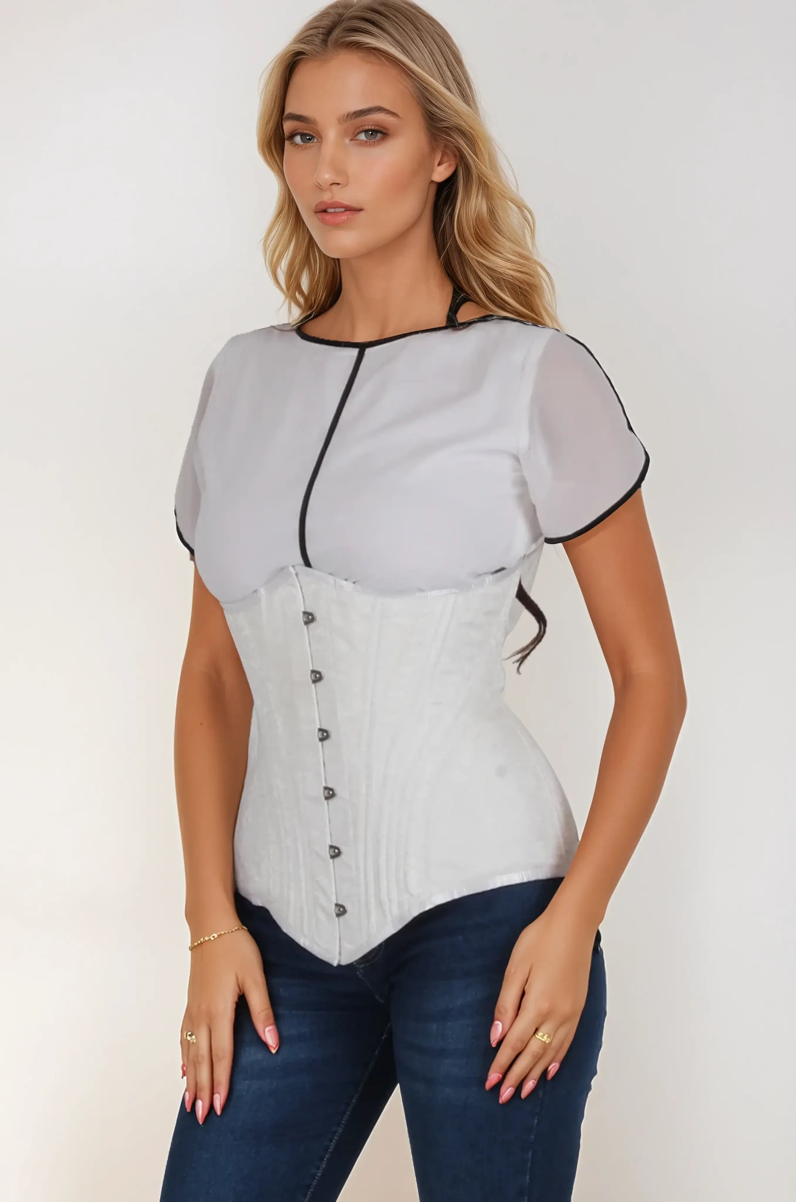 Latasha Waist Trainer White Corset