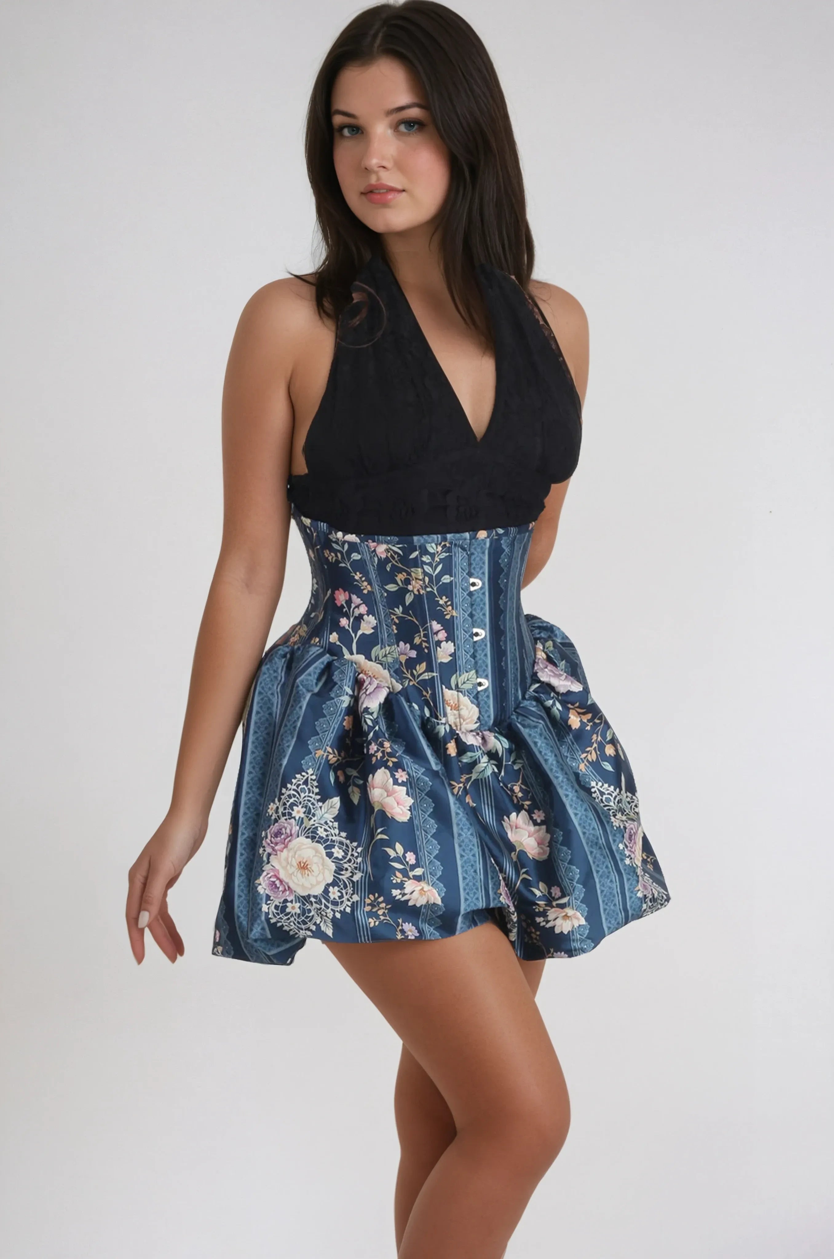 Nik Blooming Rose Underbust Corset Dress