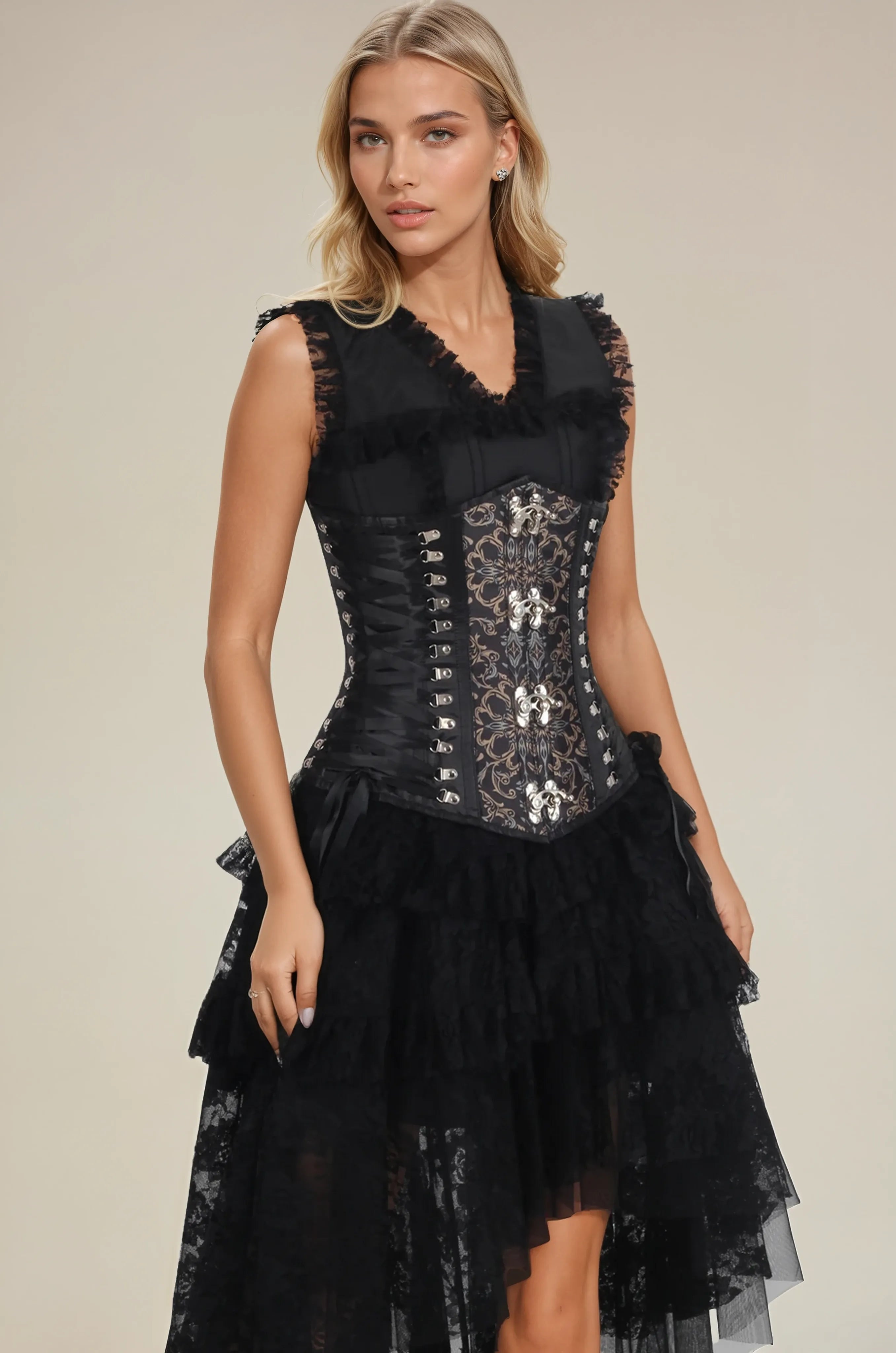 Maurice Gothic Scrollwork Tapestry Corset