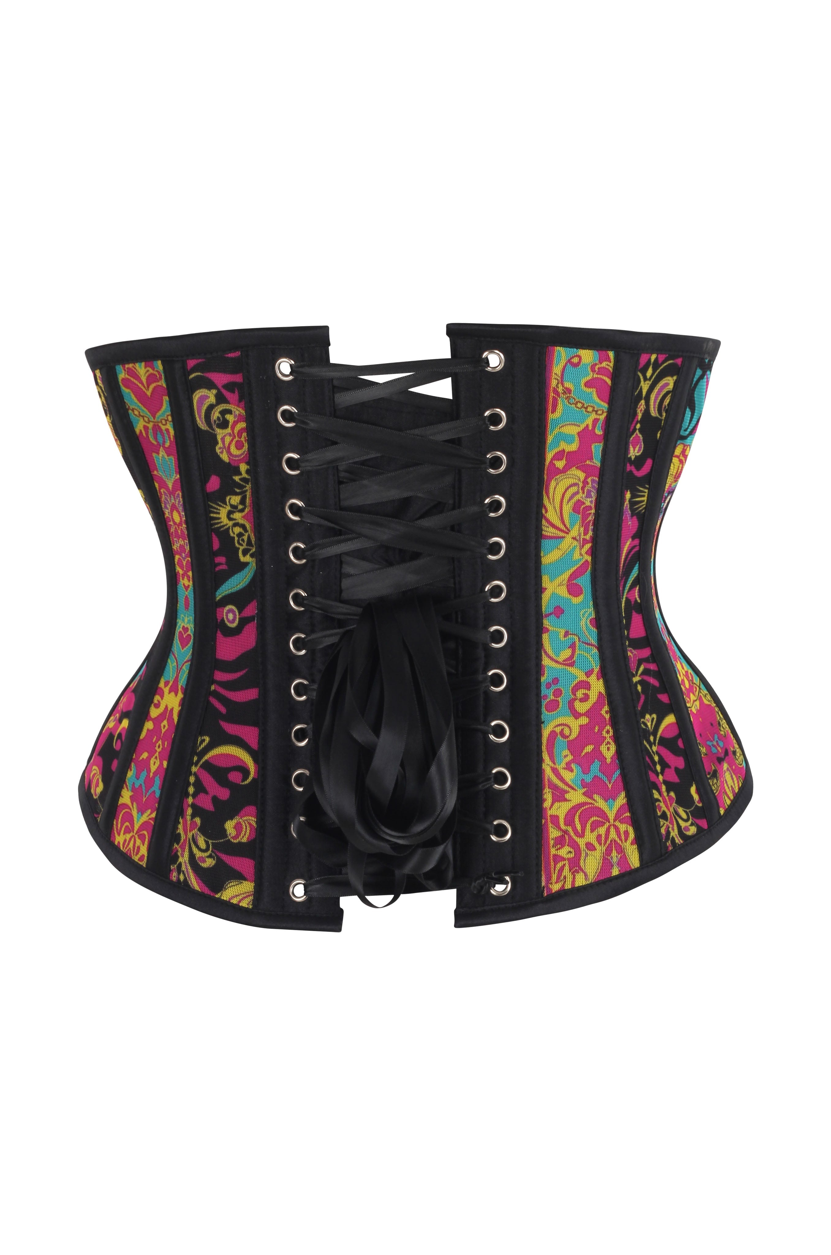 Sybil Neon Versailles Mesh Corset