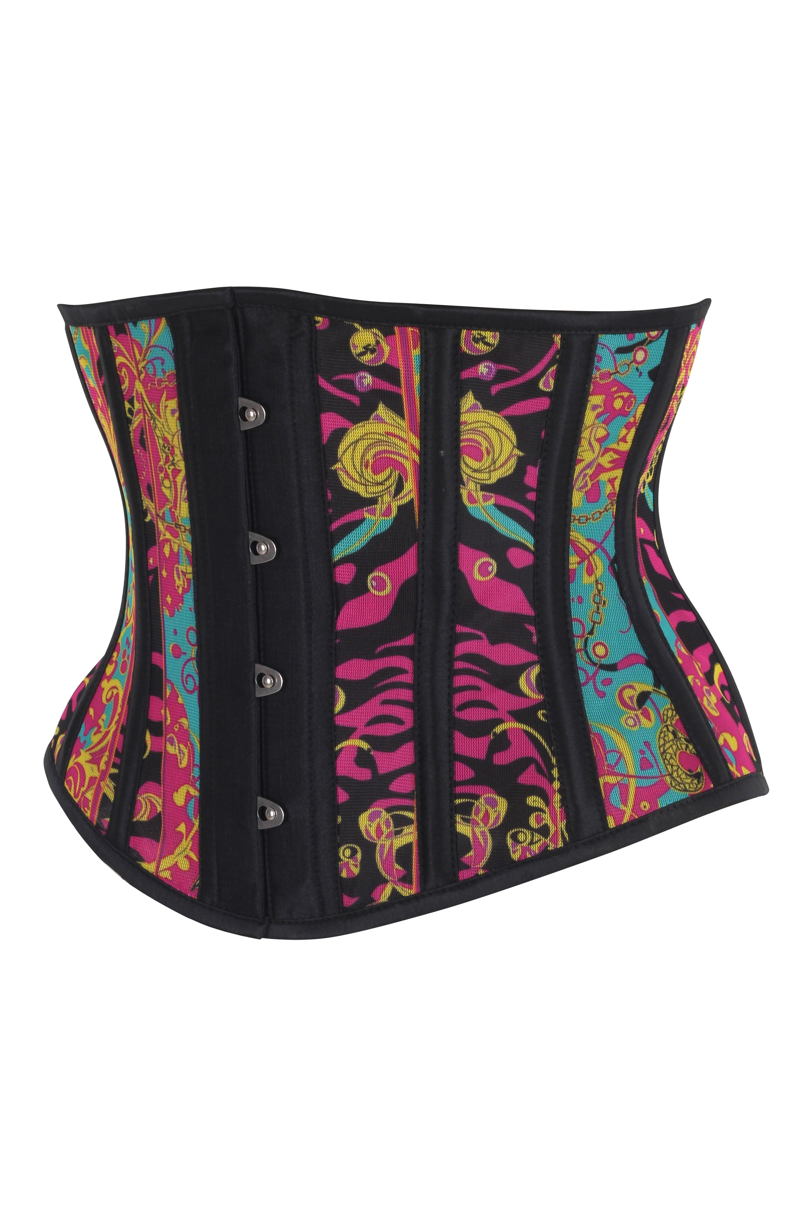 Sybil Neon Versailles Mesh Corset