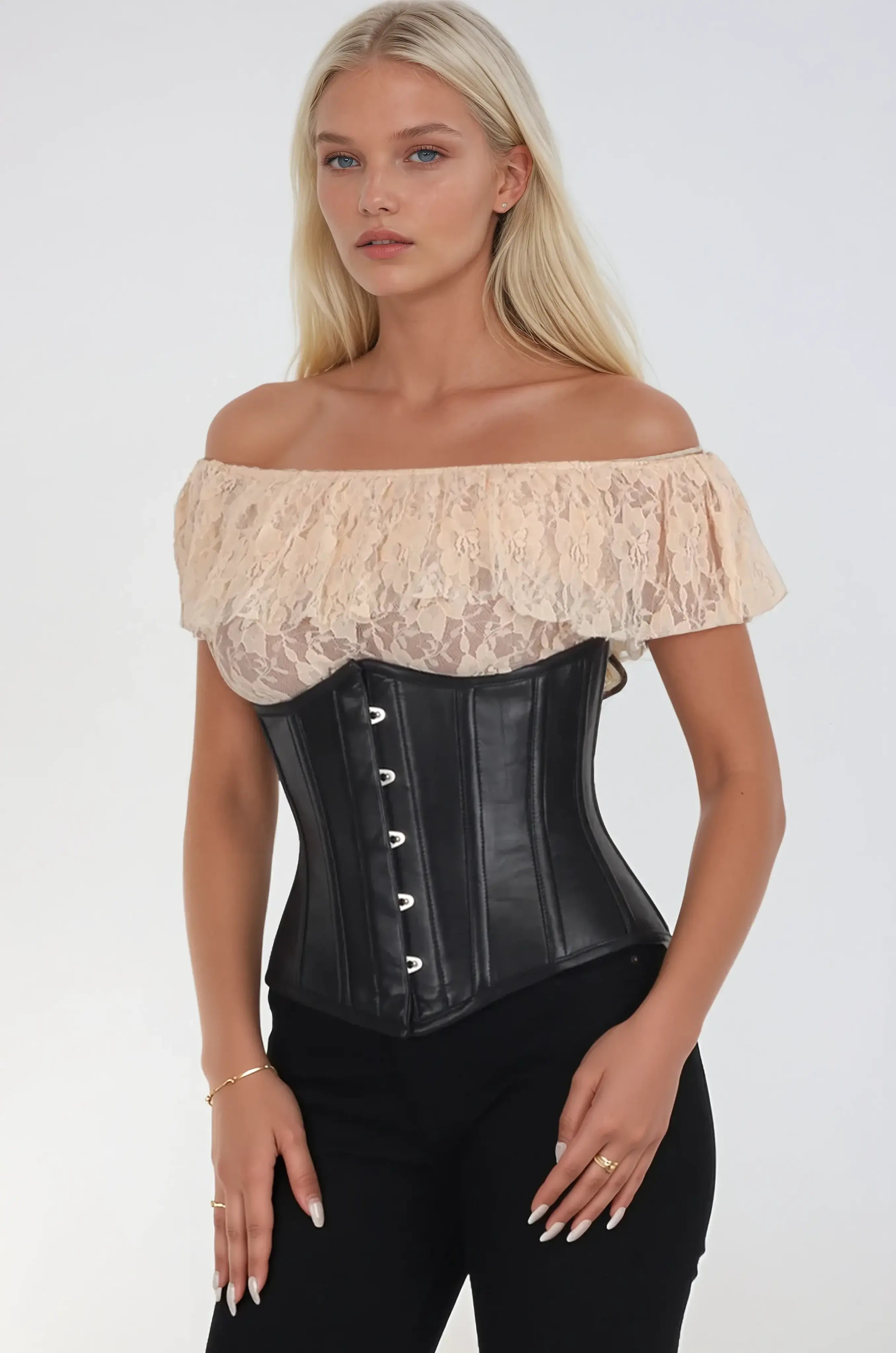 Dawna Leather Underbust Corset