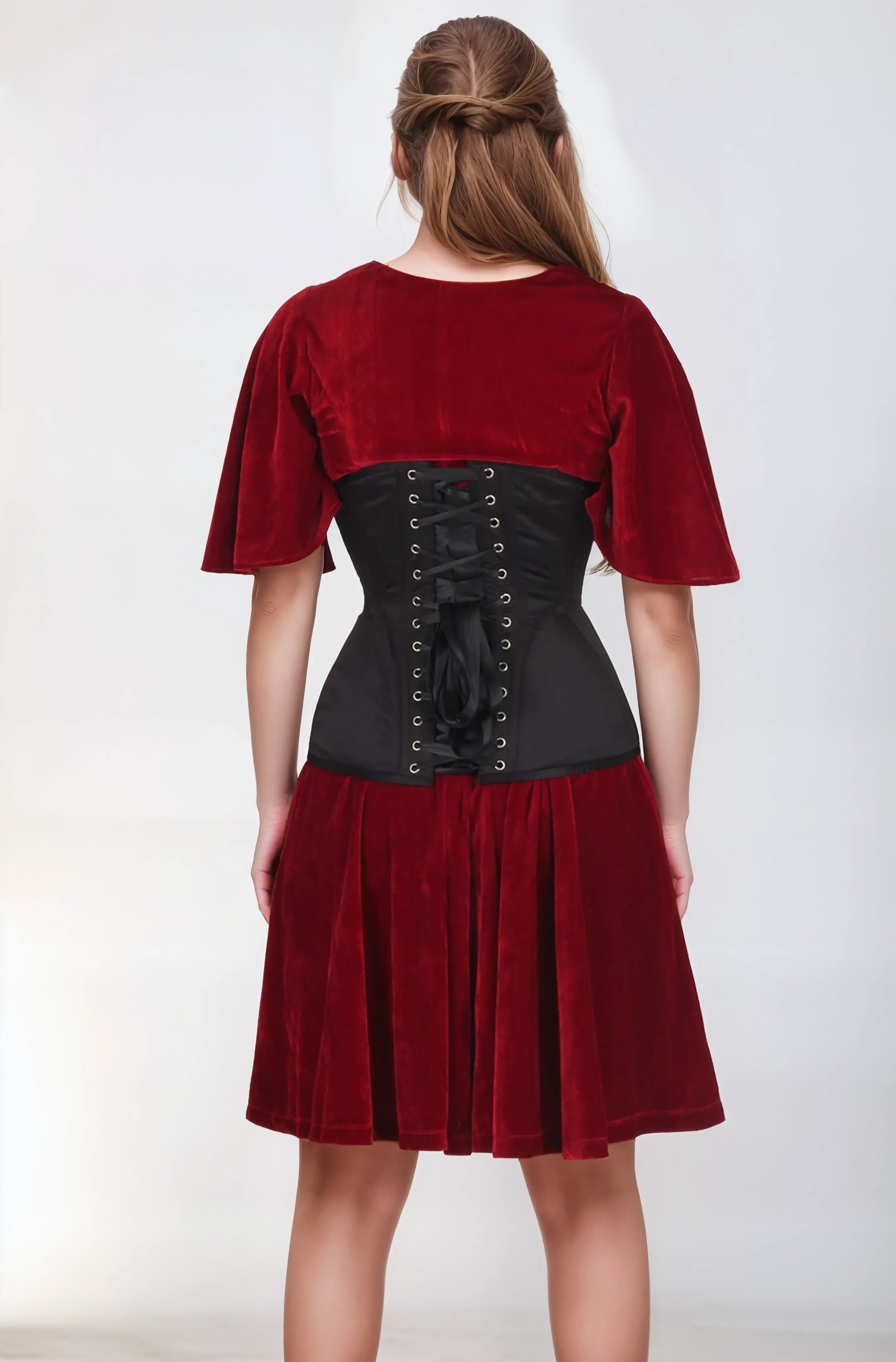 Lanelle Black Satin Waist Trainer Corset