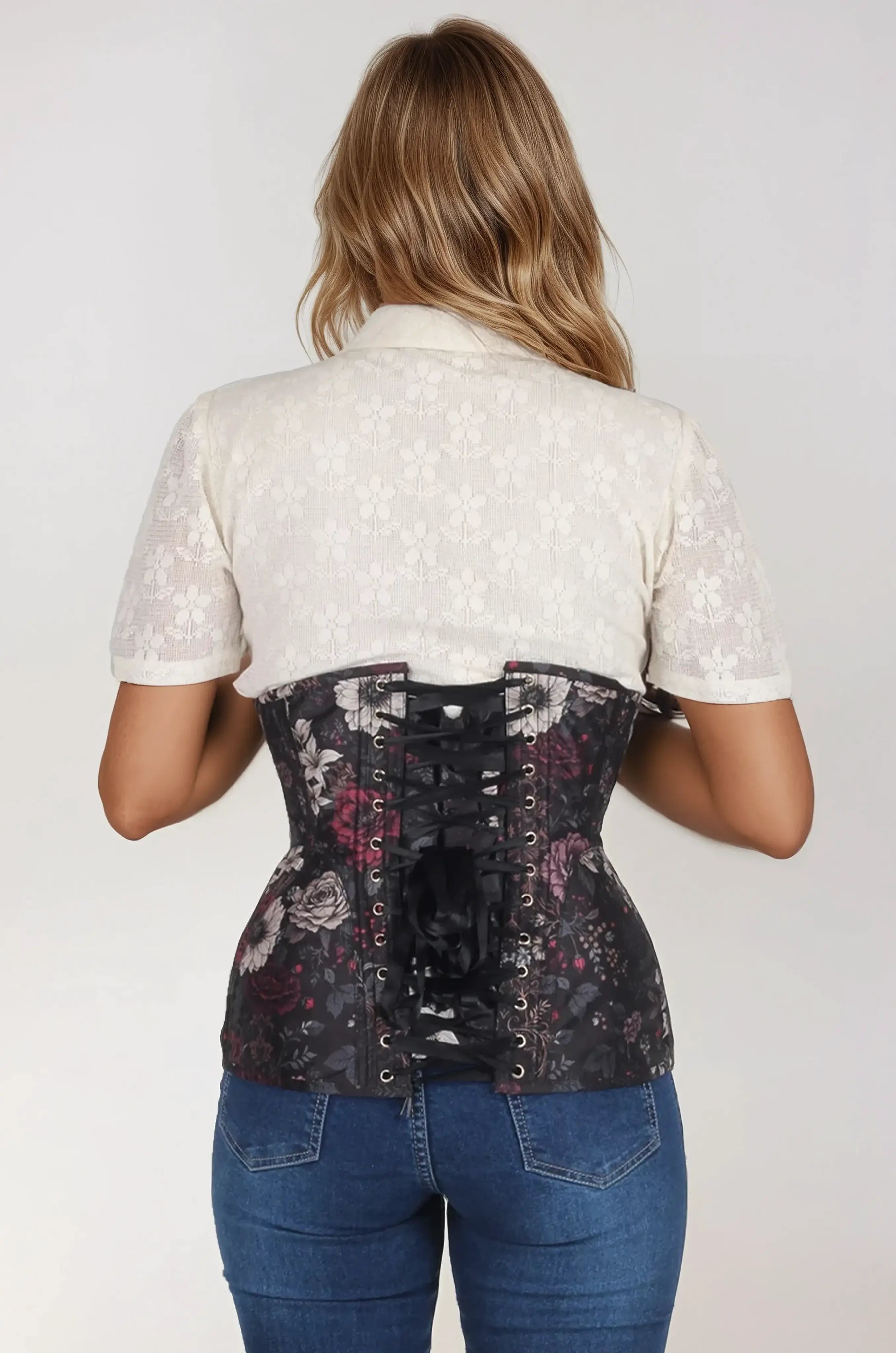 Sabrine Moody Floral Waist Trainer Corset