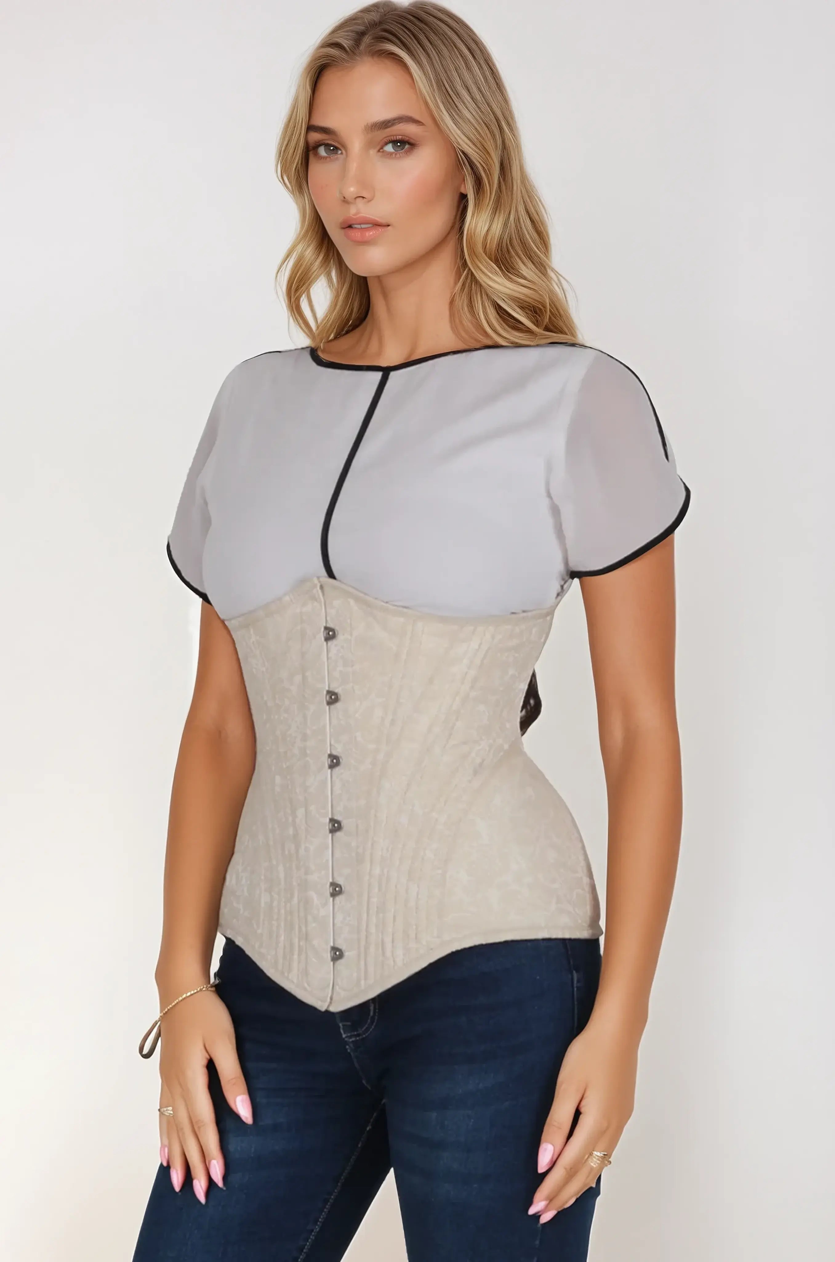 Kaprice Ivory Waist Training Corset