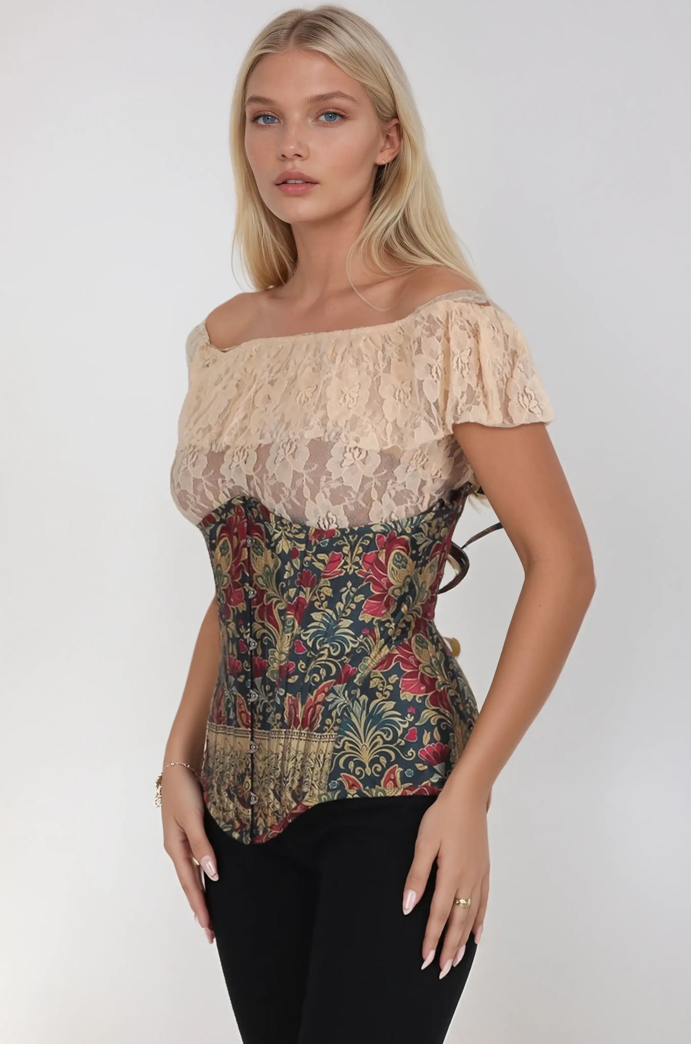 Starlene Tapestry Print Underbust Corset