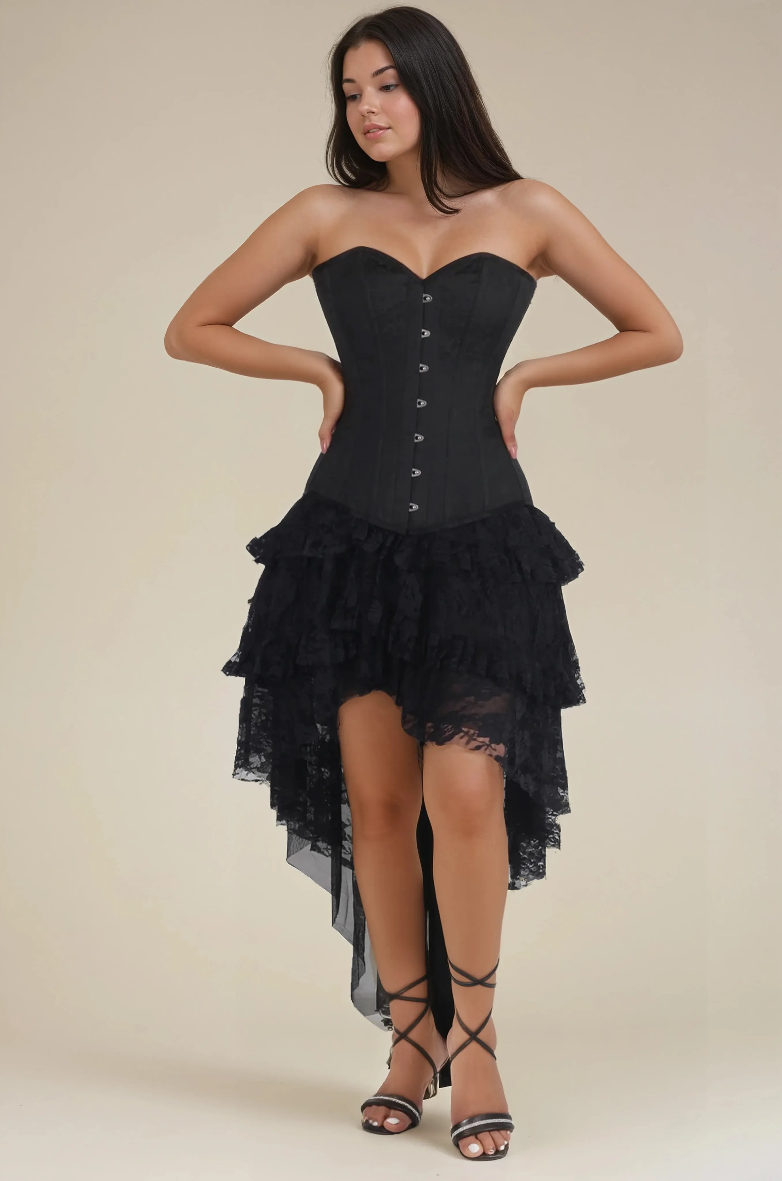 Regina Black Gothic Overbust Corset
