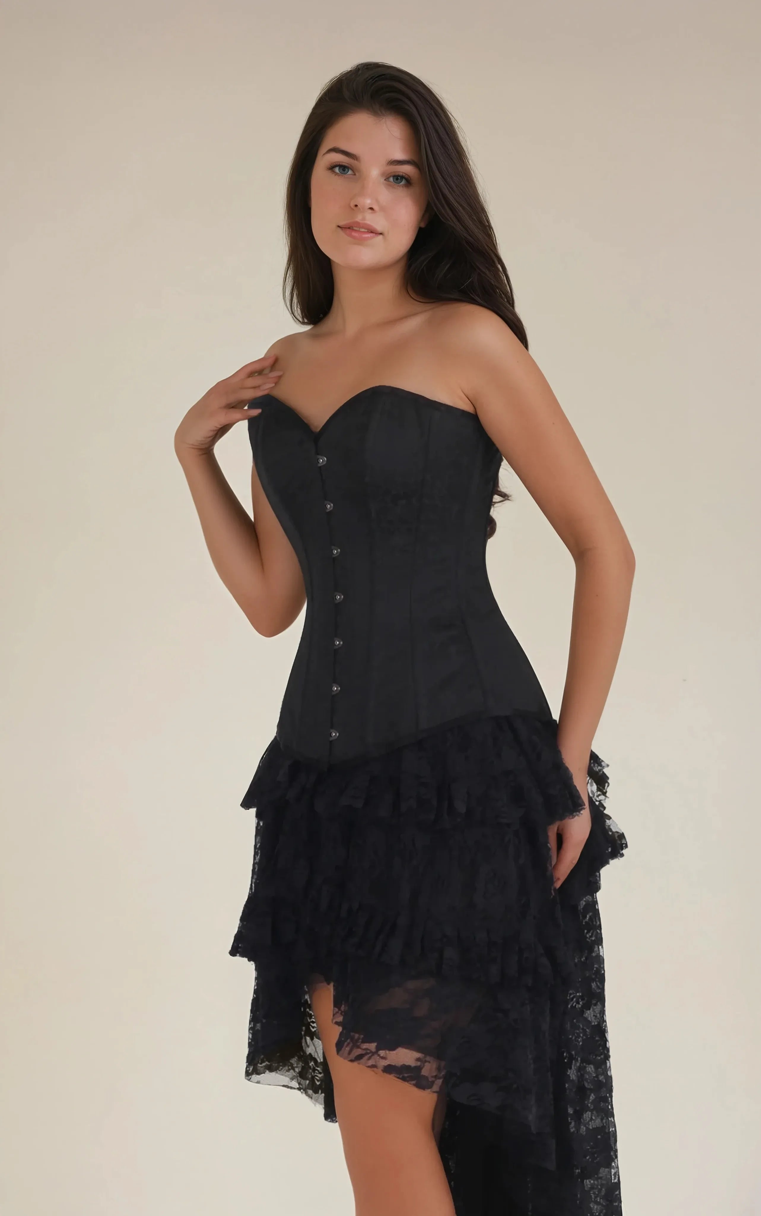 Regina Black Gothic Overbust Corset