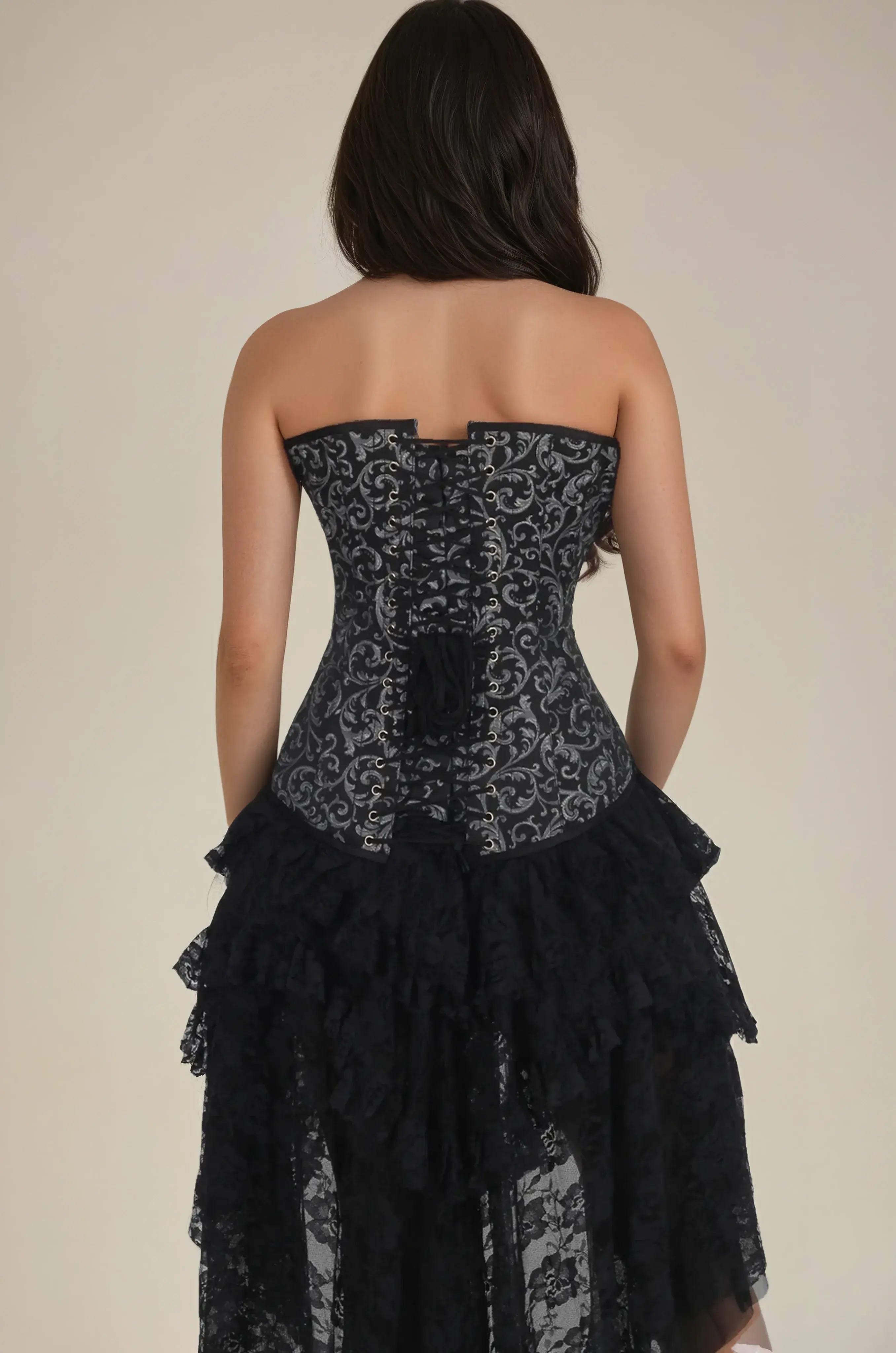 Jordan Cotton Lined Brocade Corset