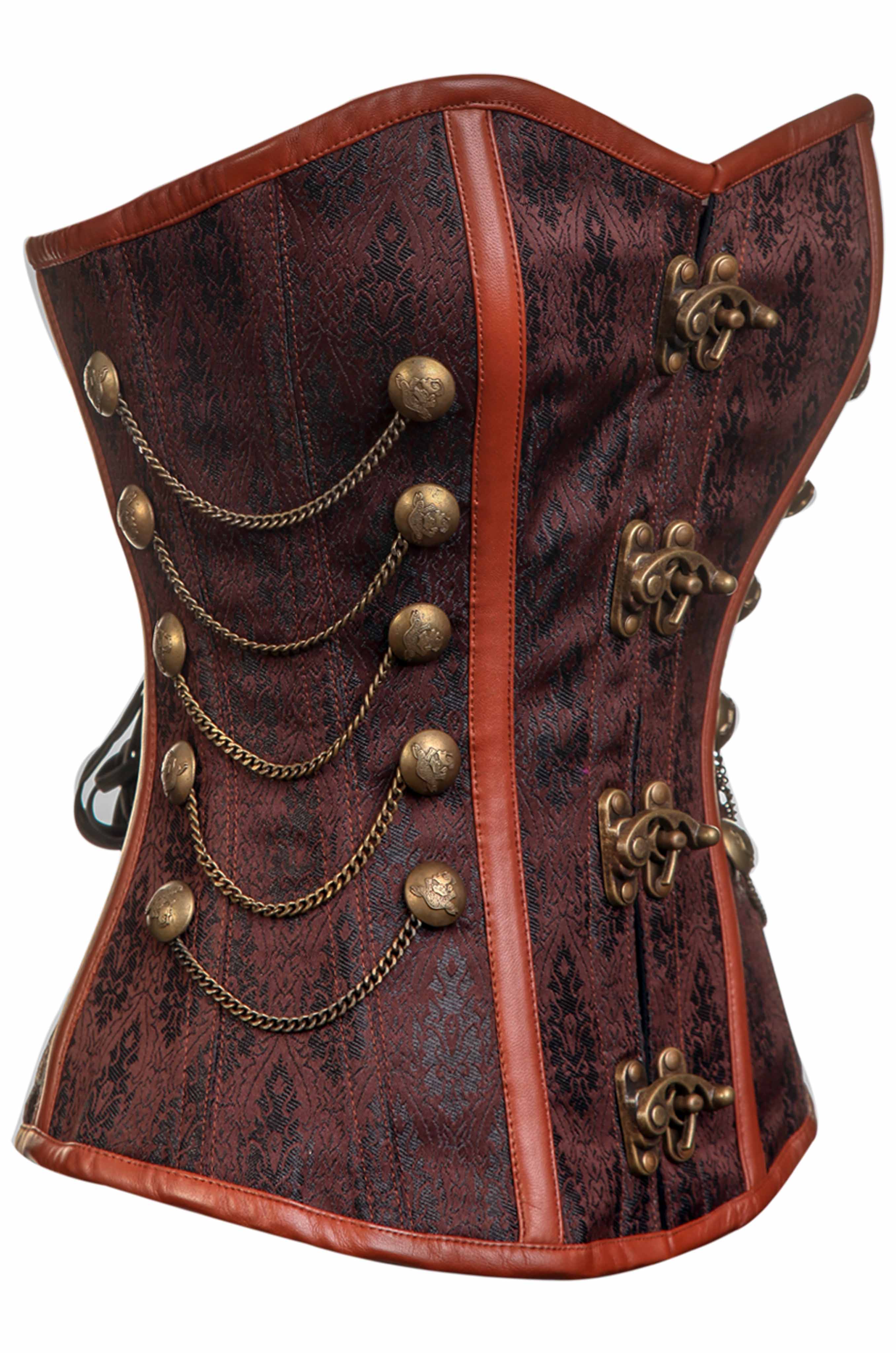 Hanna Steampunk Overbust Corset with Chains