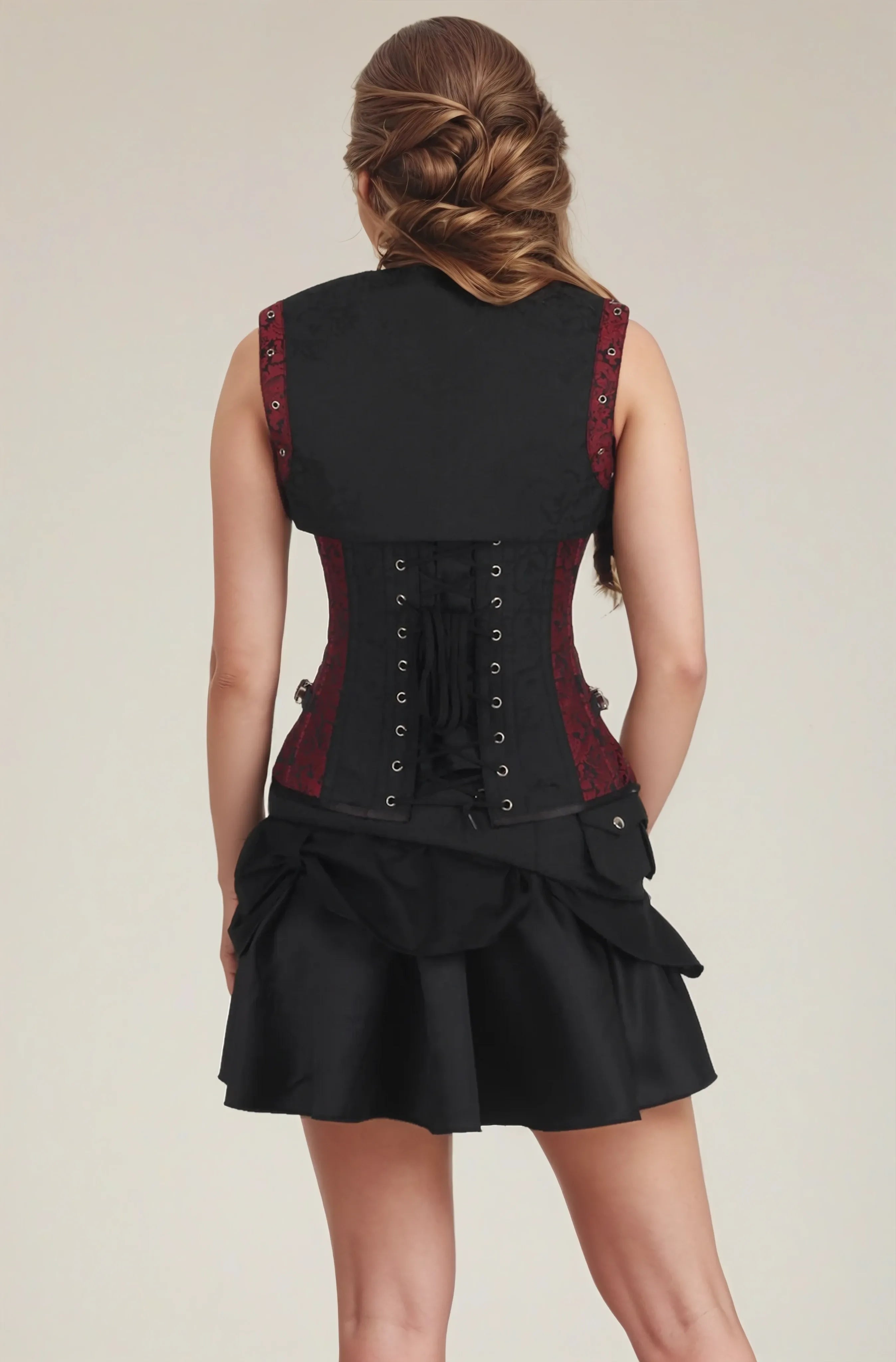 Emory Steampunk Overbust Corset with Shrug