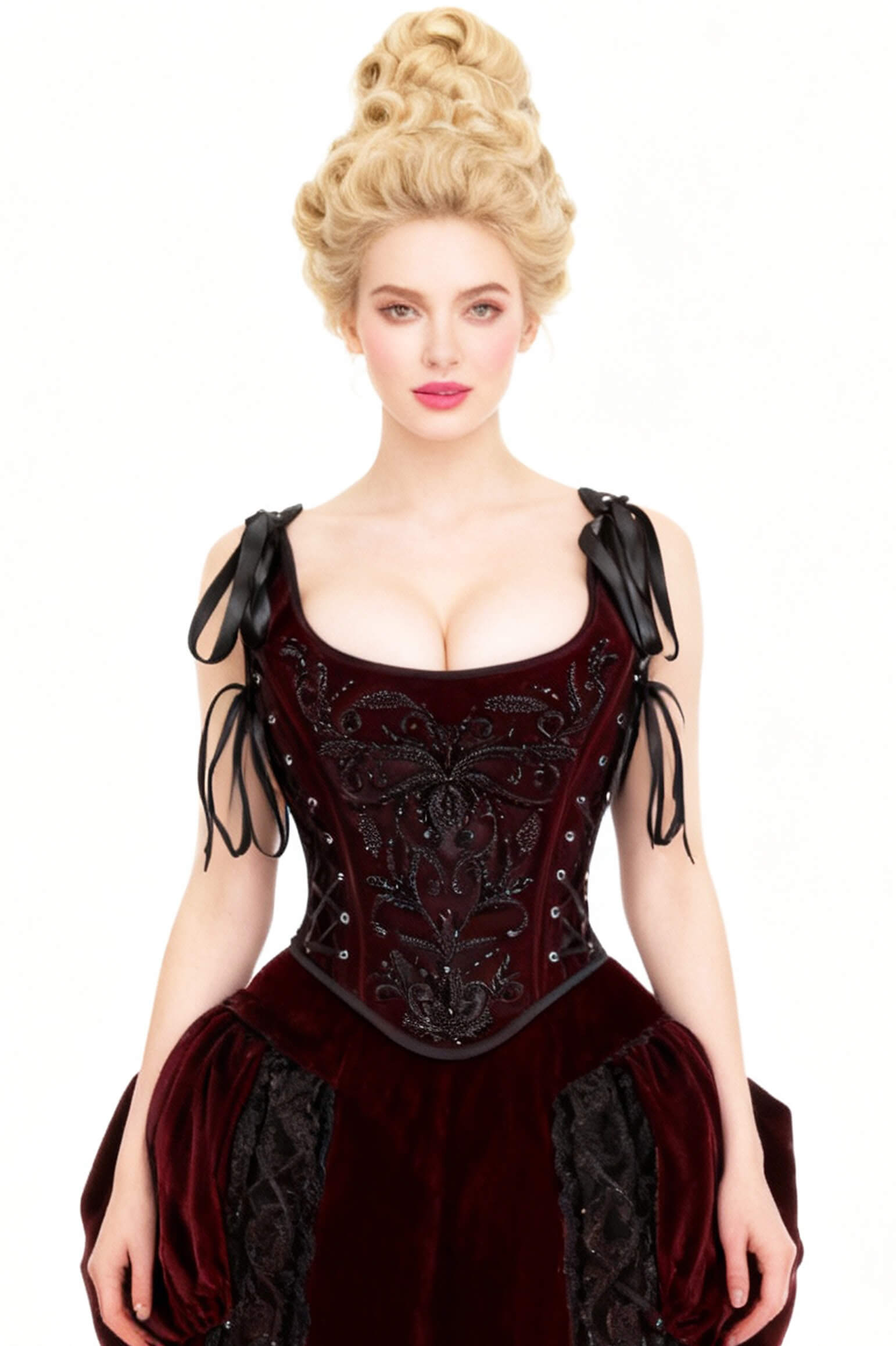 Sharise Rococo Embroidery Overbust Corset