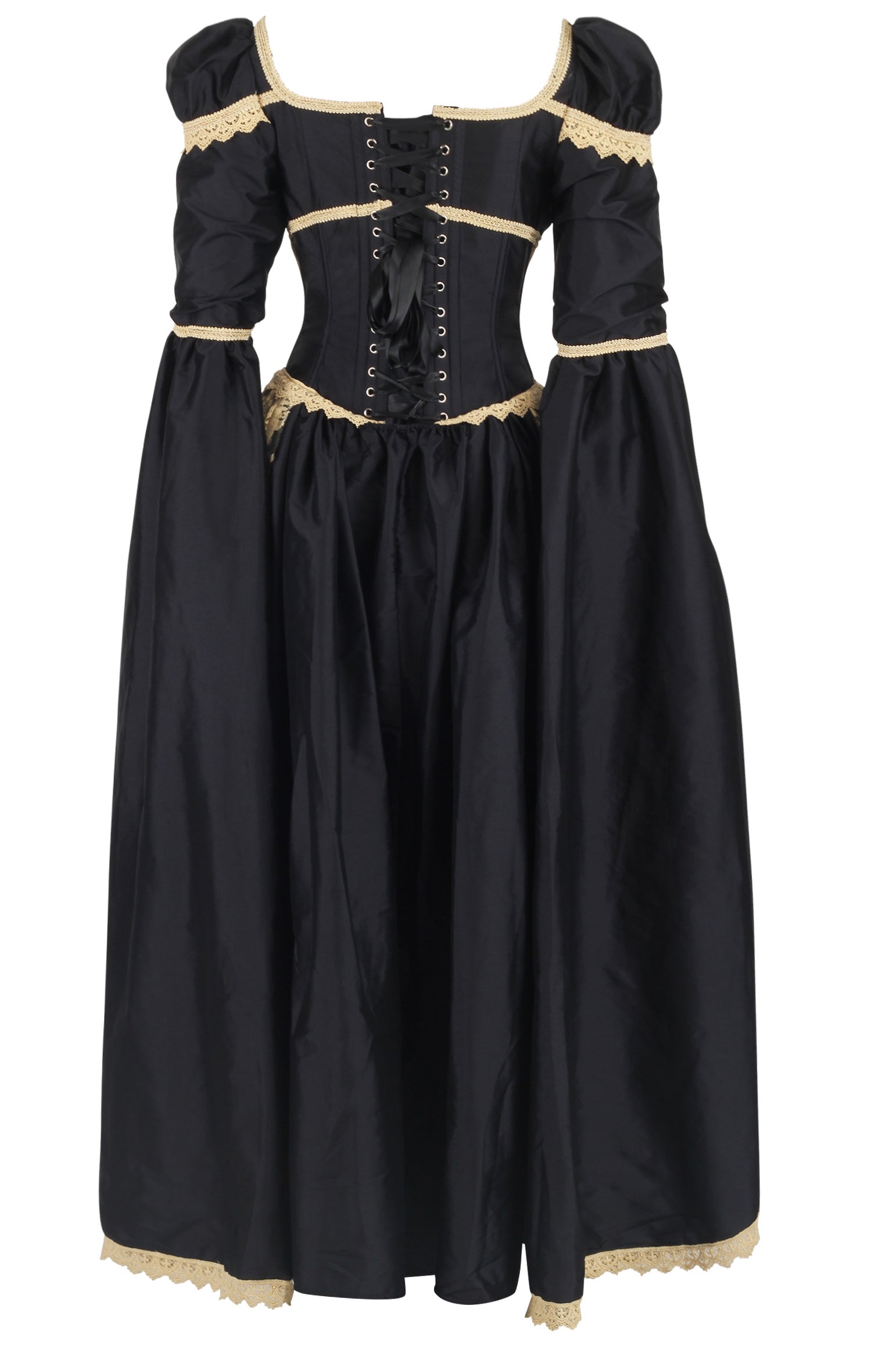 Jelisa Elven Inspired Rococo Black Corset Dress