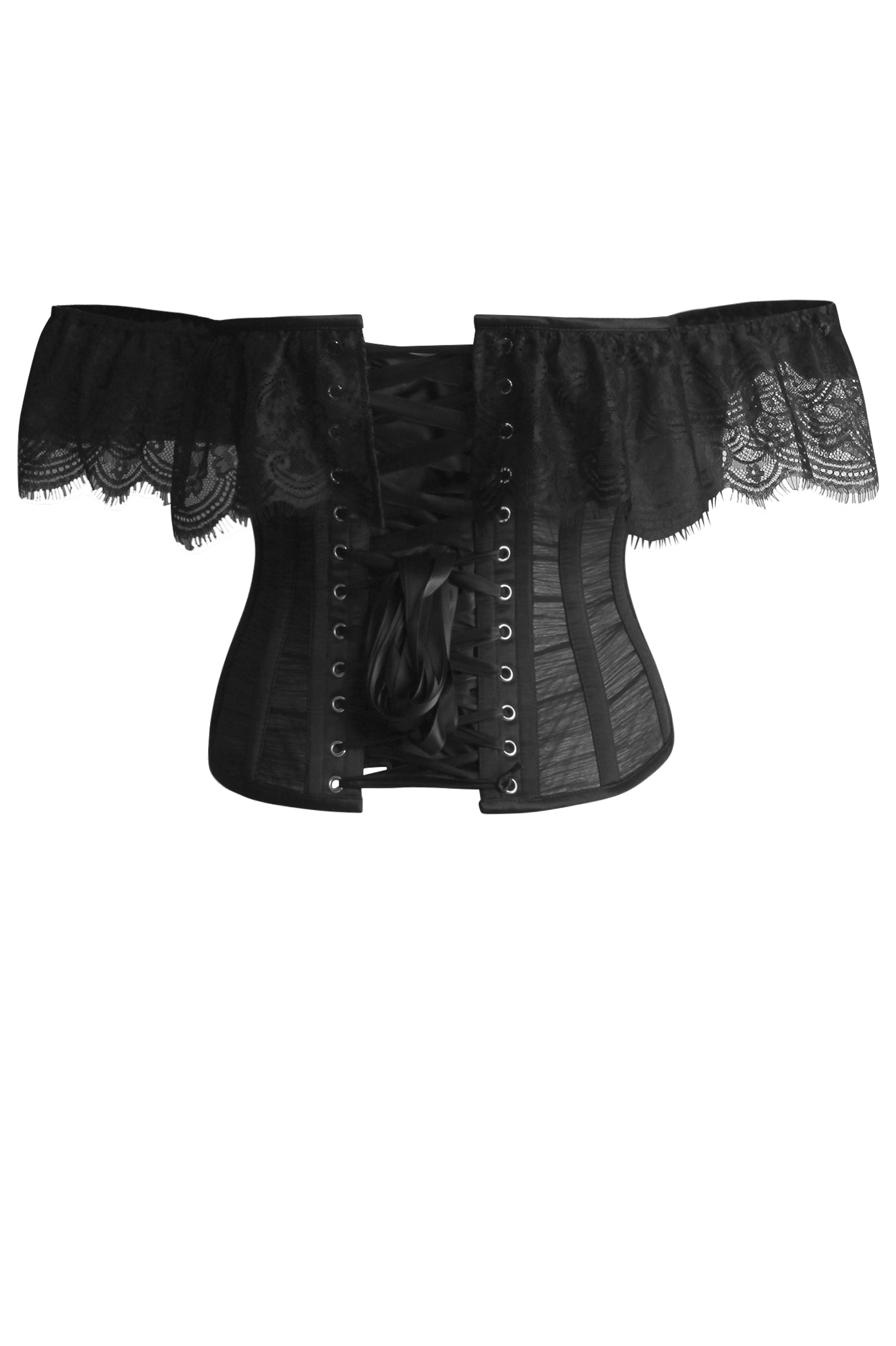 Jazmina Black Rococo Off Shoulder Corset