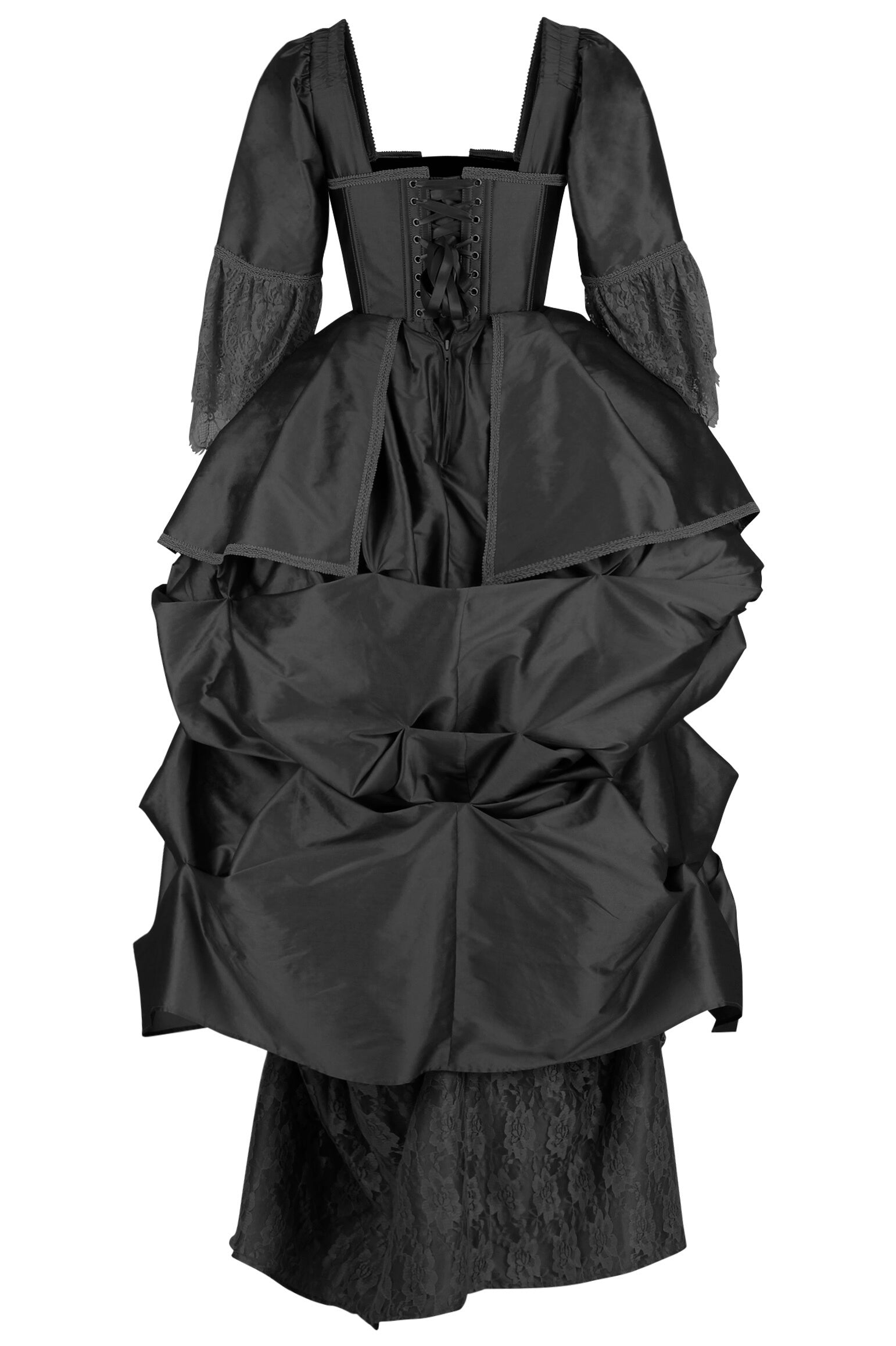 Jonni Rococo Marie Black Taffeta Corset Dress