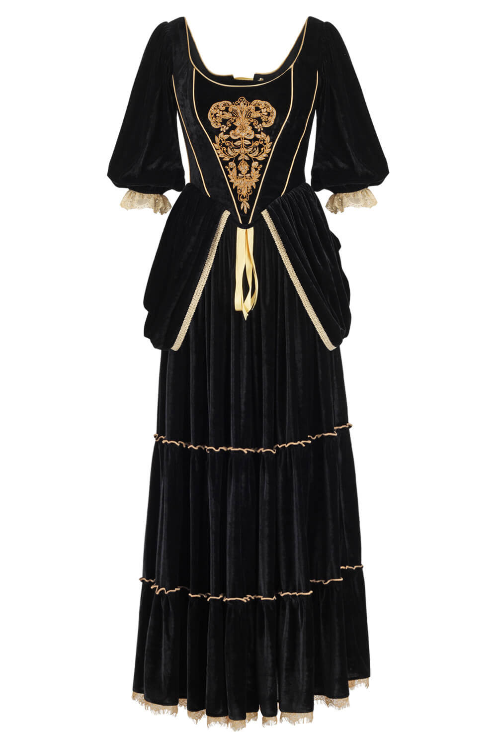 Latrisha Black Velvet Corset with Skirt Option