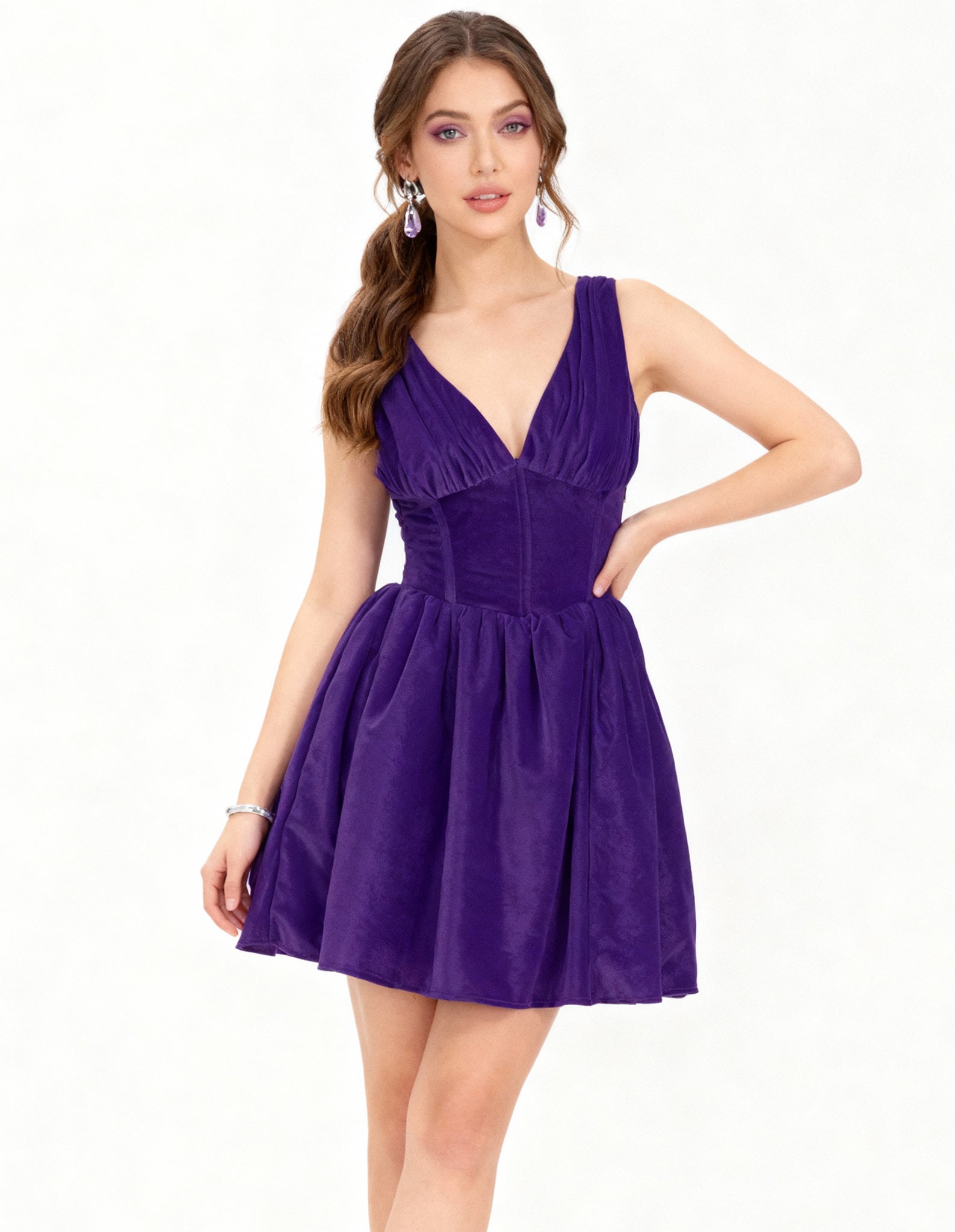 Payton Steel Boned Velvet Corset Dress