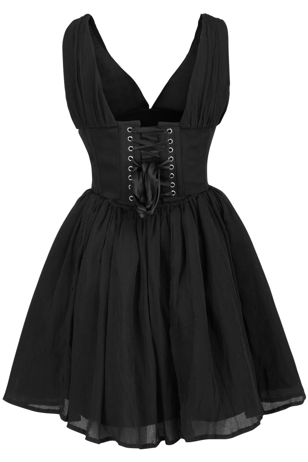 Gayle Chiffon Steel Boned Corset Dress