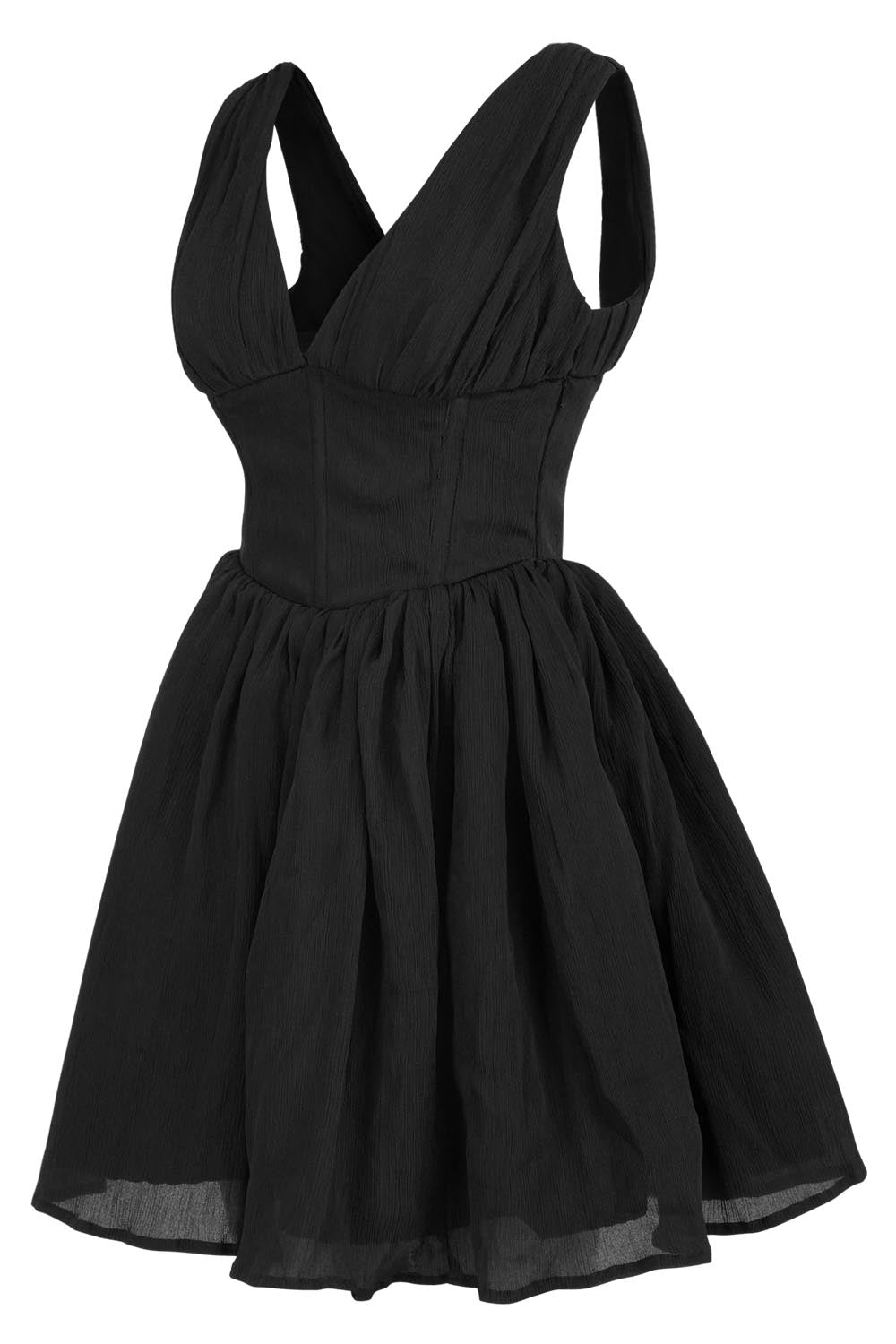 Gayle Chiffon Steel Boned Corset Dress
