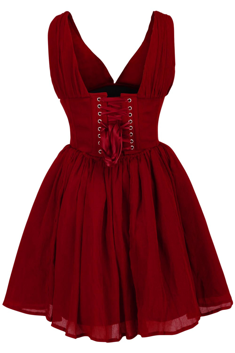 Gayle Chiffon Steel Boned Corset Dress