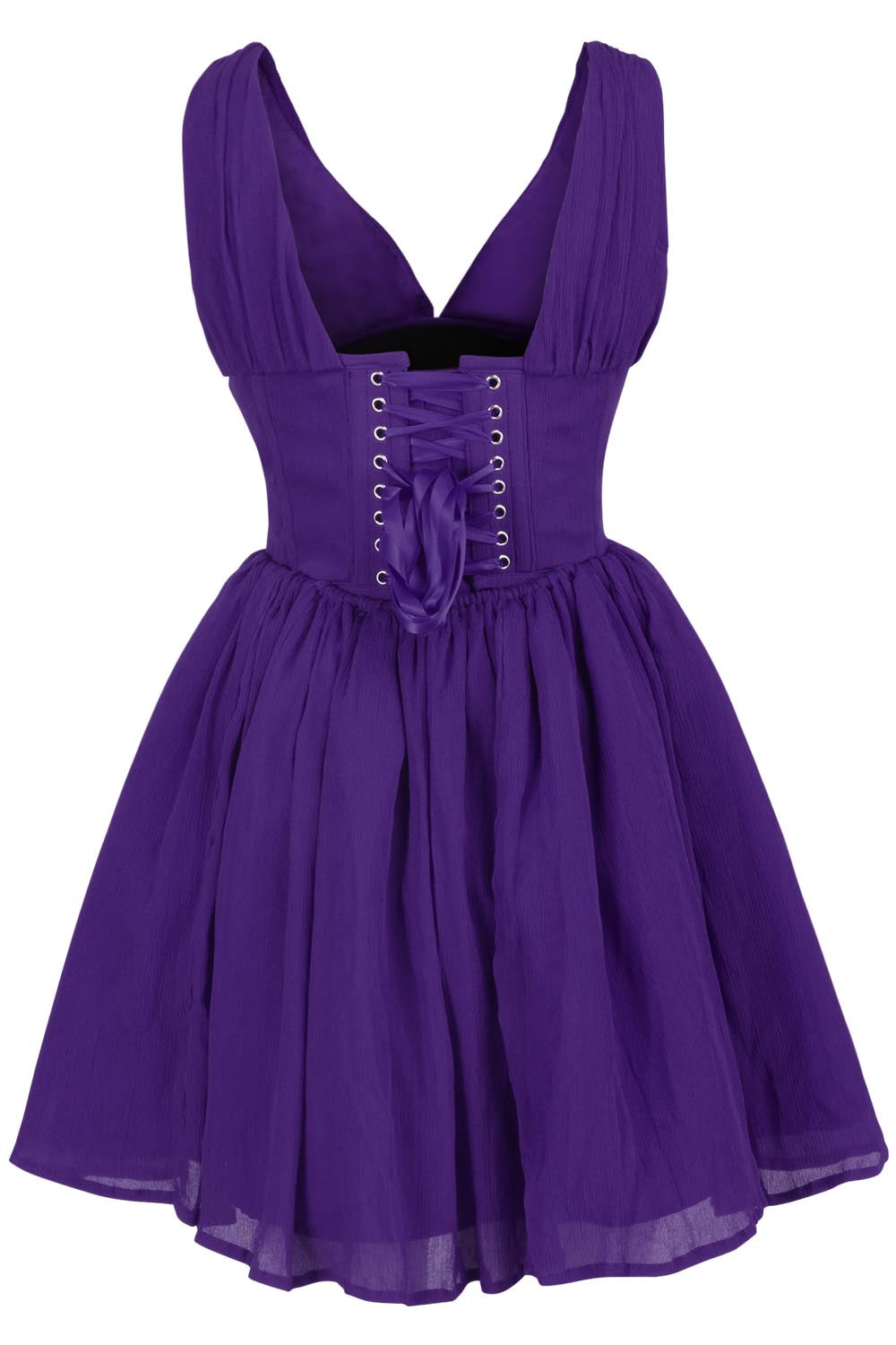 Gayle Chiffon Steel Boned Corset Dress