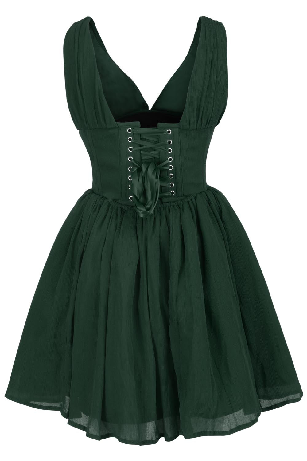 Gayle Chiffon Steel Boned Corset Dress