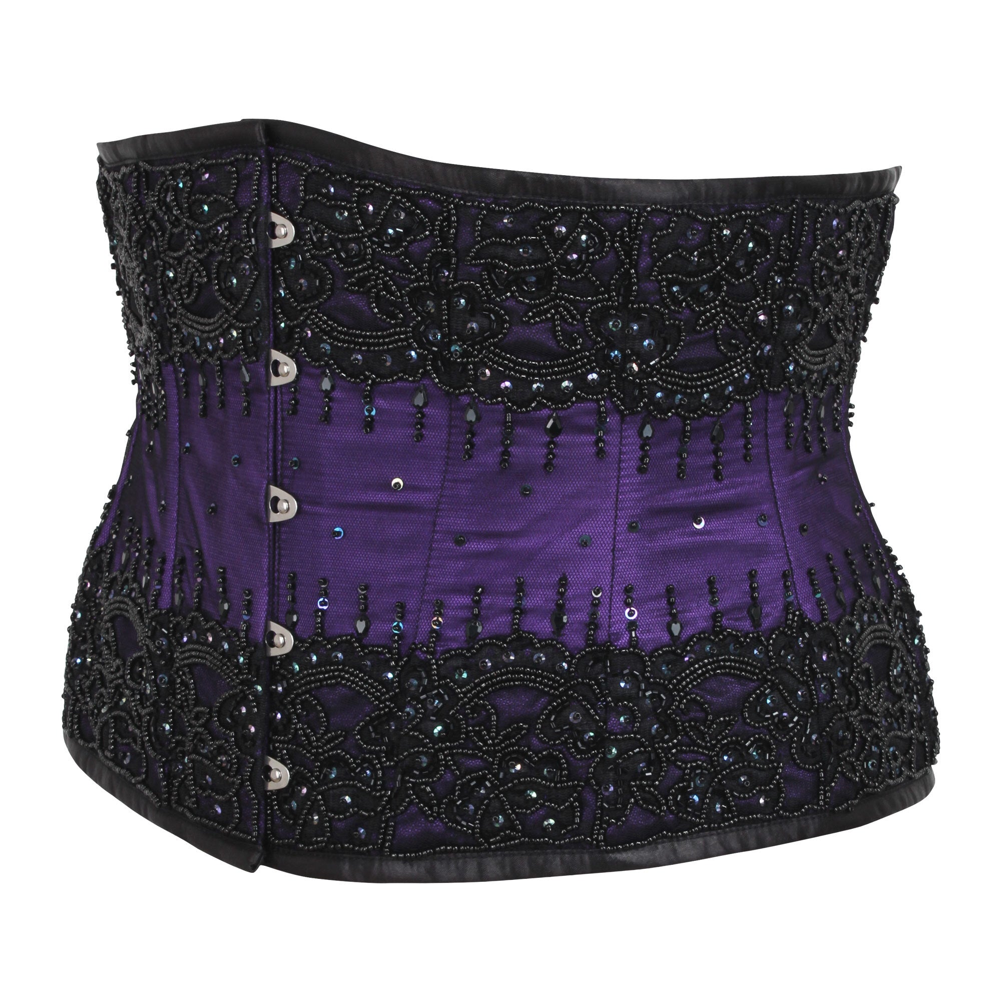 Shelley Satin with Lace Overlay Underbust Couture Corset