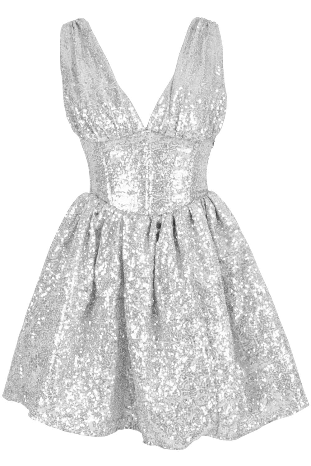 Keiana Sequin Steel Boned Corset Dress