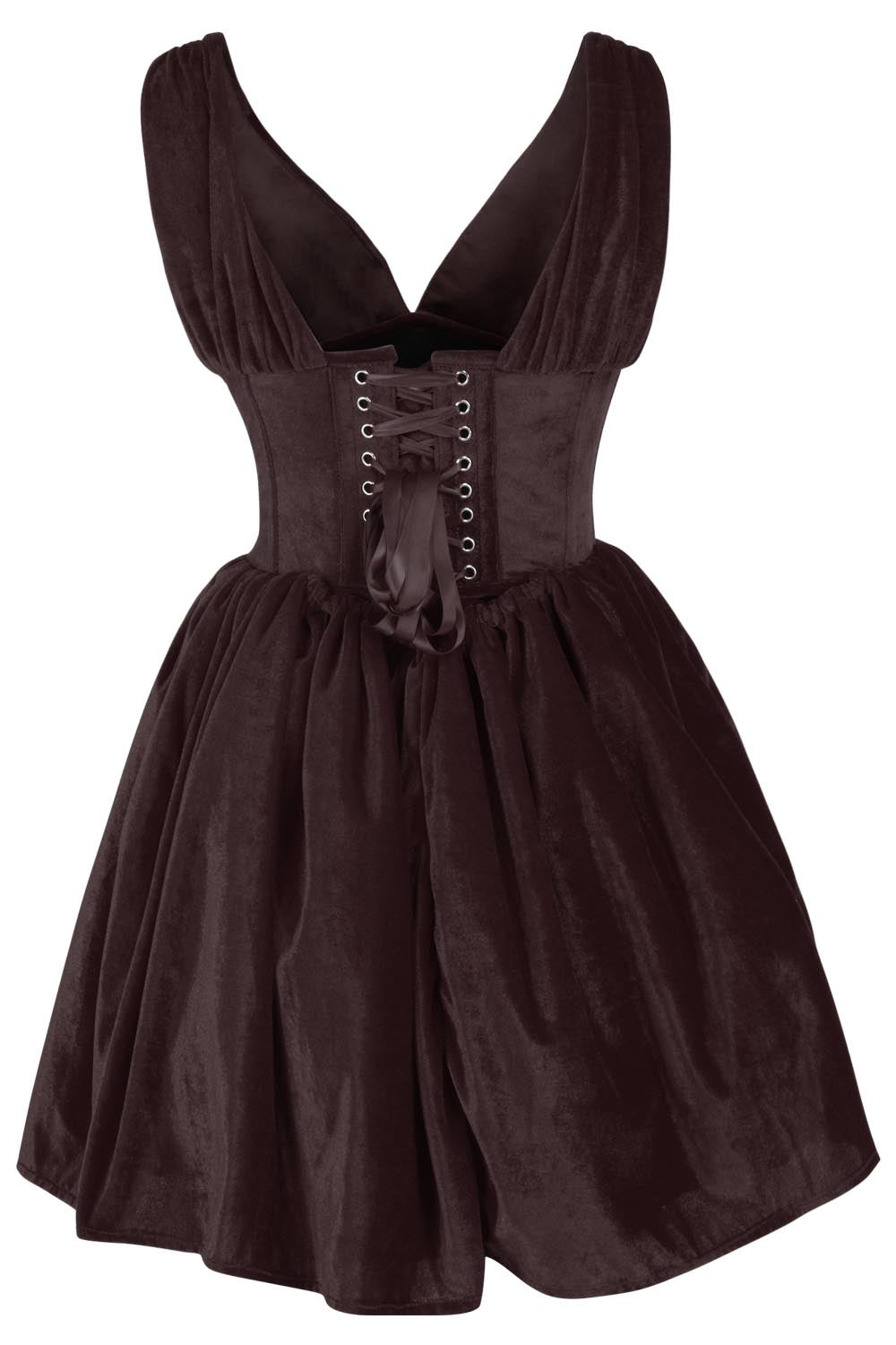 Payton Steel Boned Velvet Corset Dress